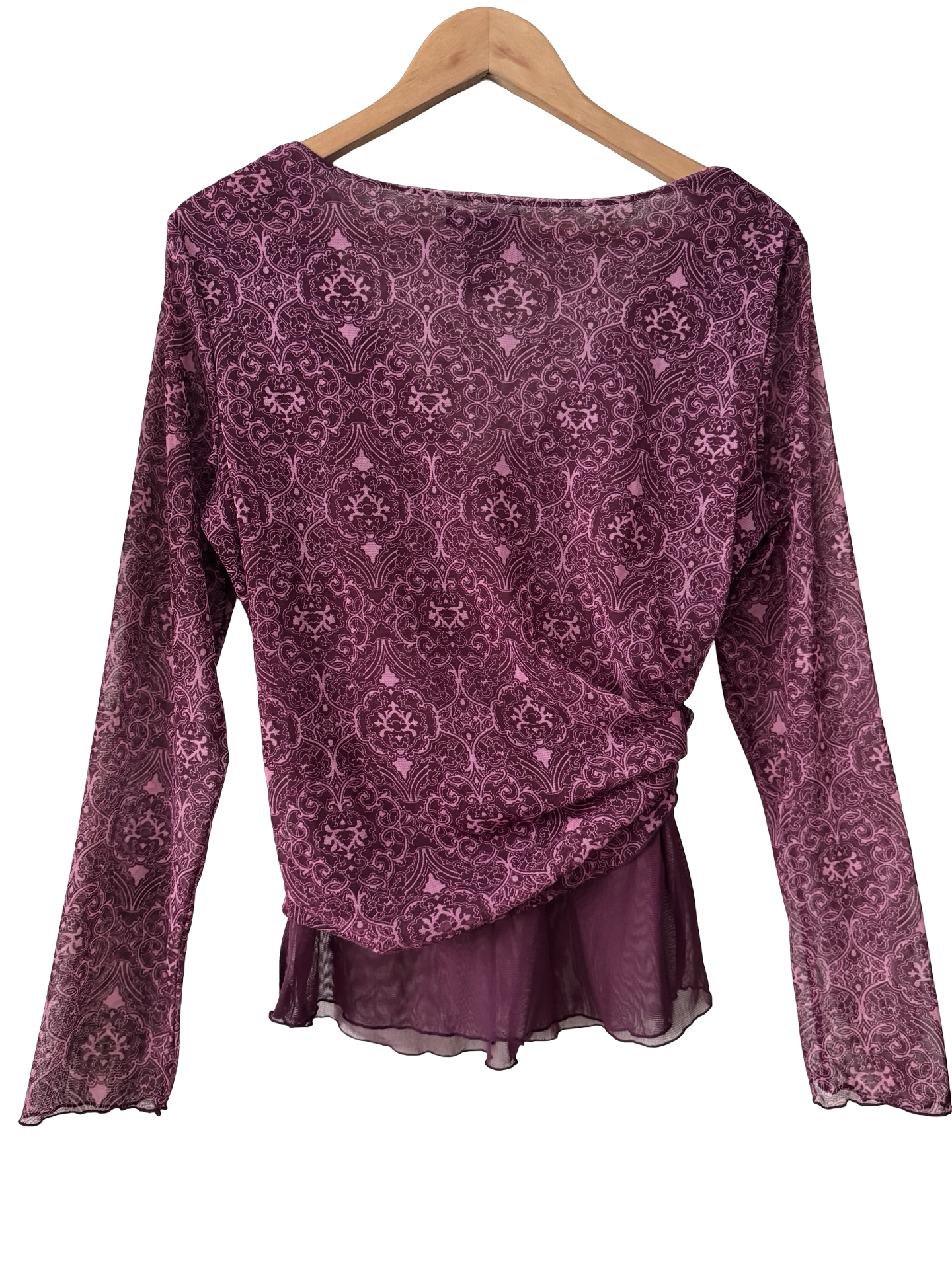 Vintage Y2K City Lights Gauzy Layered Top (L)