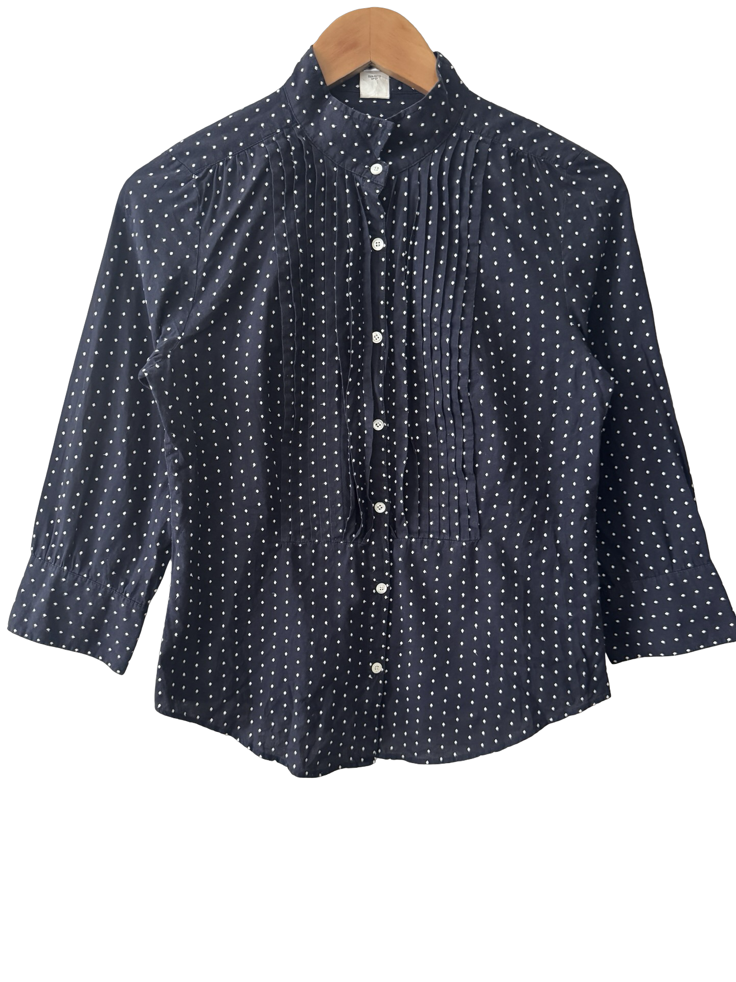 J.Crew Dotted Ruffle Button Up (M)