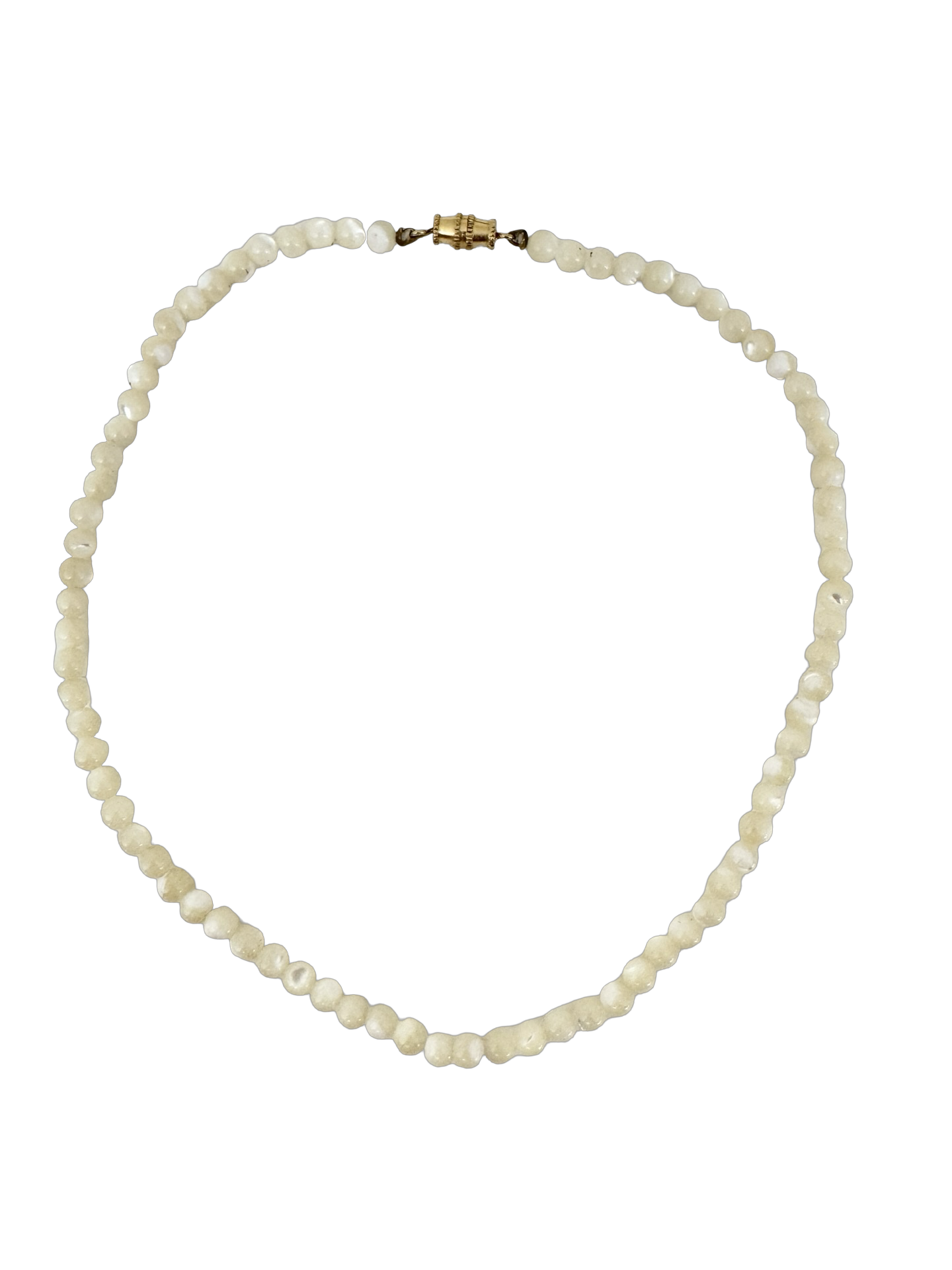 Vintage Milk Glass Beaded Necklace