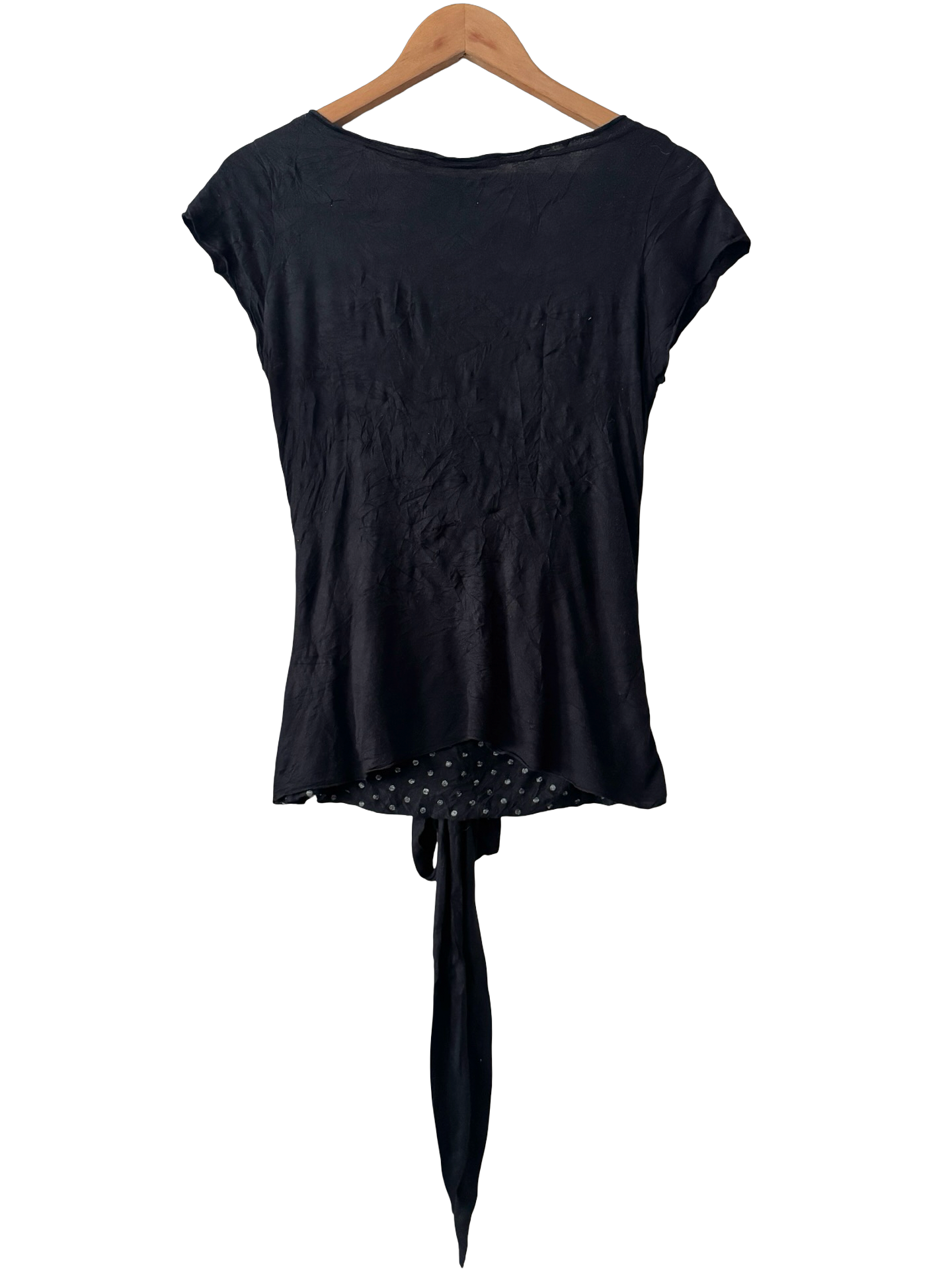 Vintage 90s Retro Polka Dot Tie Top (M)