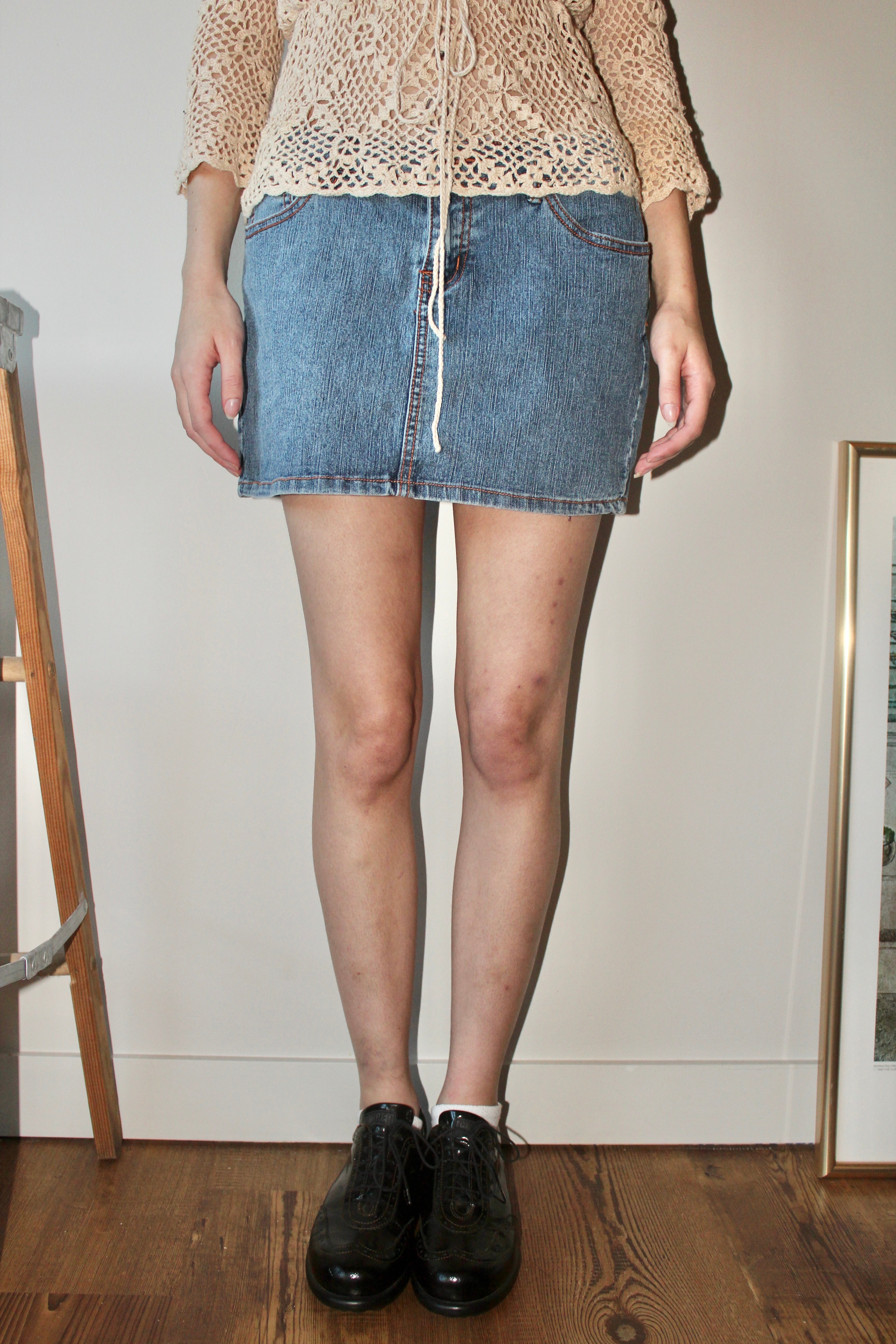 Vintage 90s Denim Mini Skirt (S/M)