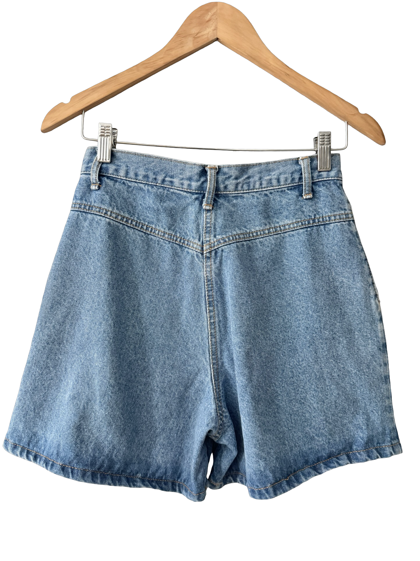 Vintage 90s No Problem High Waisted Denim Mom Shorts (S)