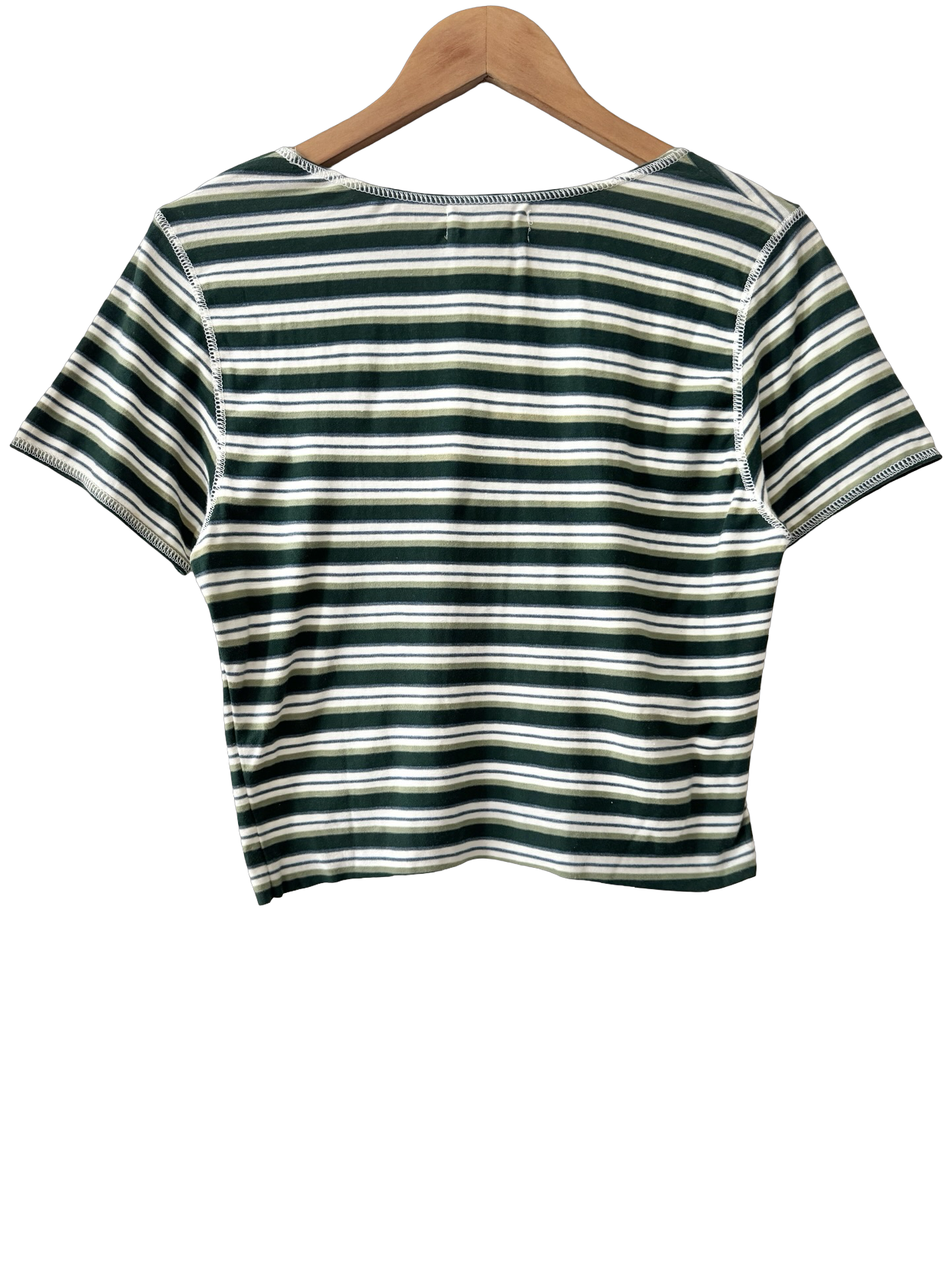 Vintage 80s Raw Edge Star Patch Baby Tee (M)