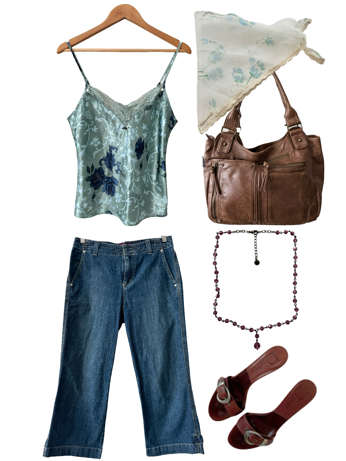 Vintage Y2K Classic Denim Capris (M)