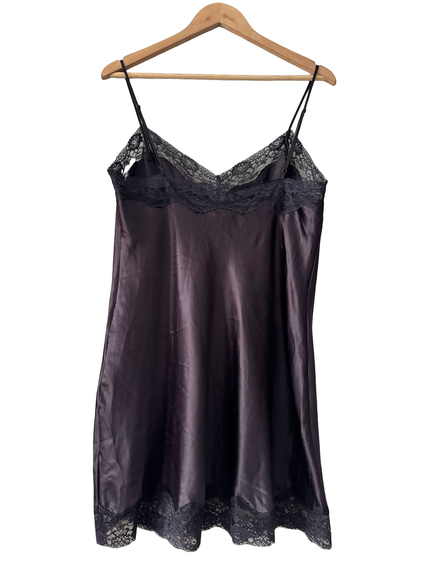 Vintage Y2K Plum Calvin Klein Lace Slip (M)