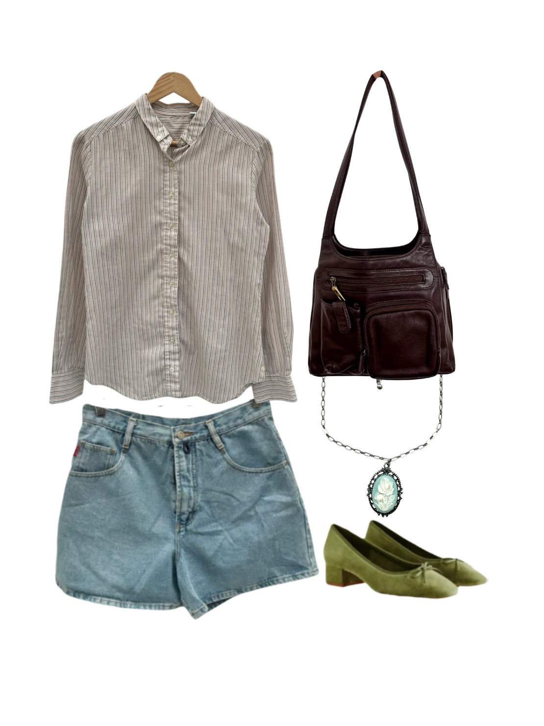Vintage 90s Retro Striped Button Up (S)