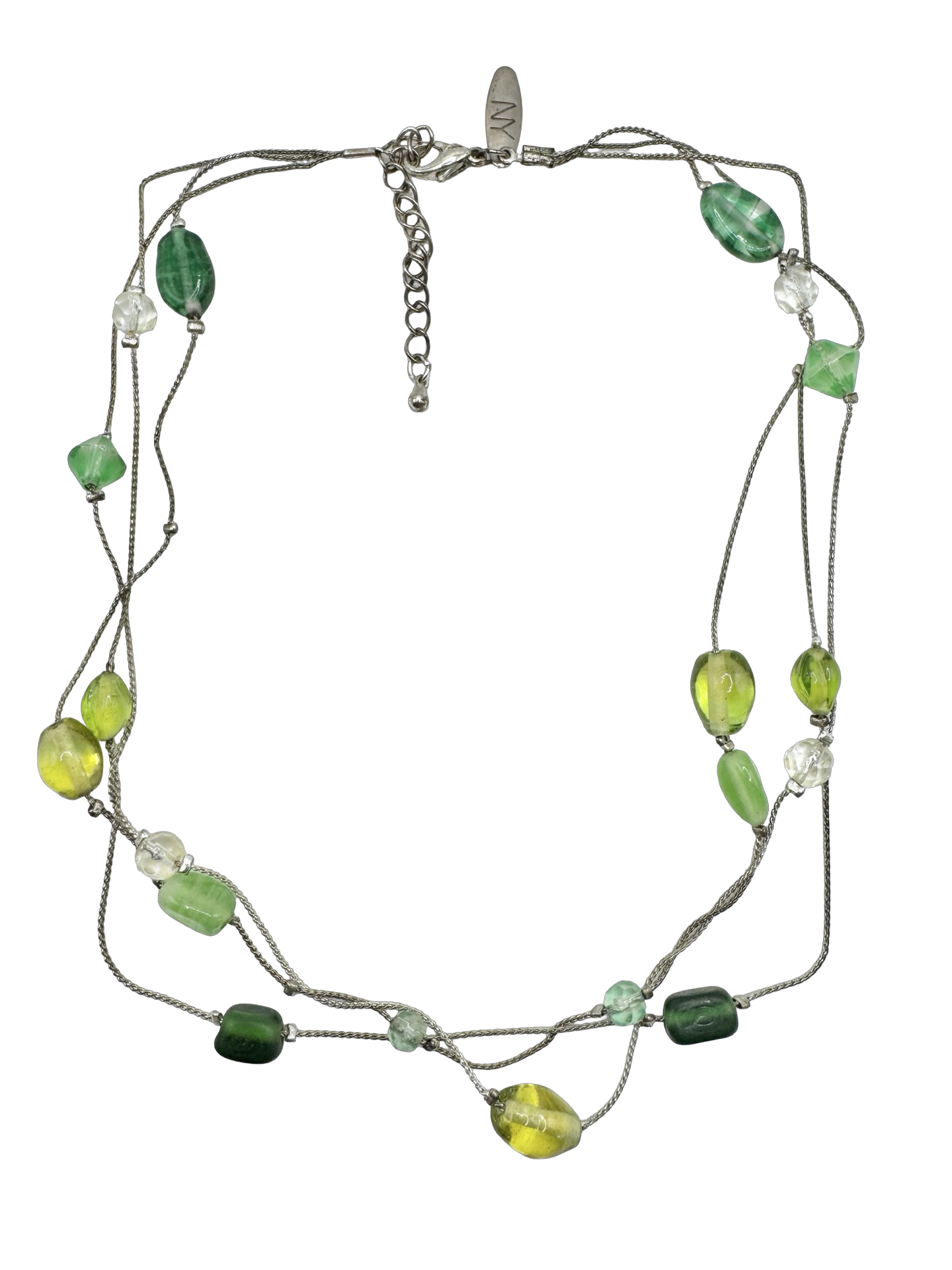 Vintage Y2K Green Fairy Necklace