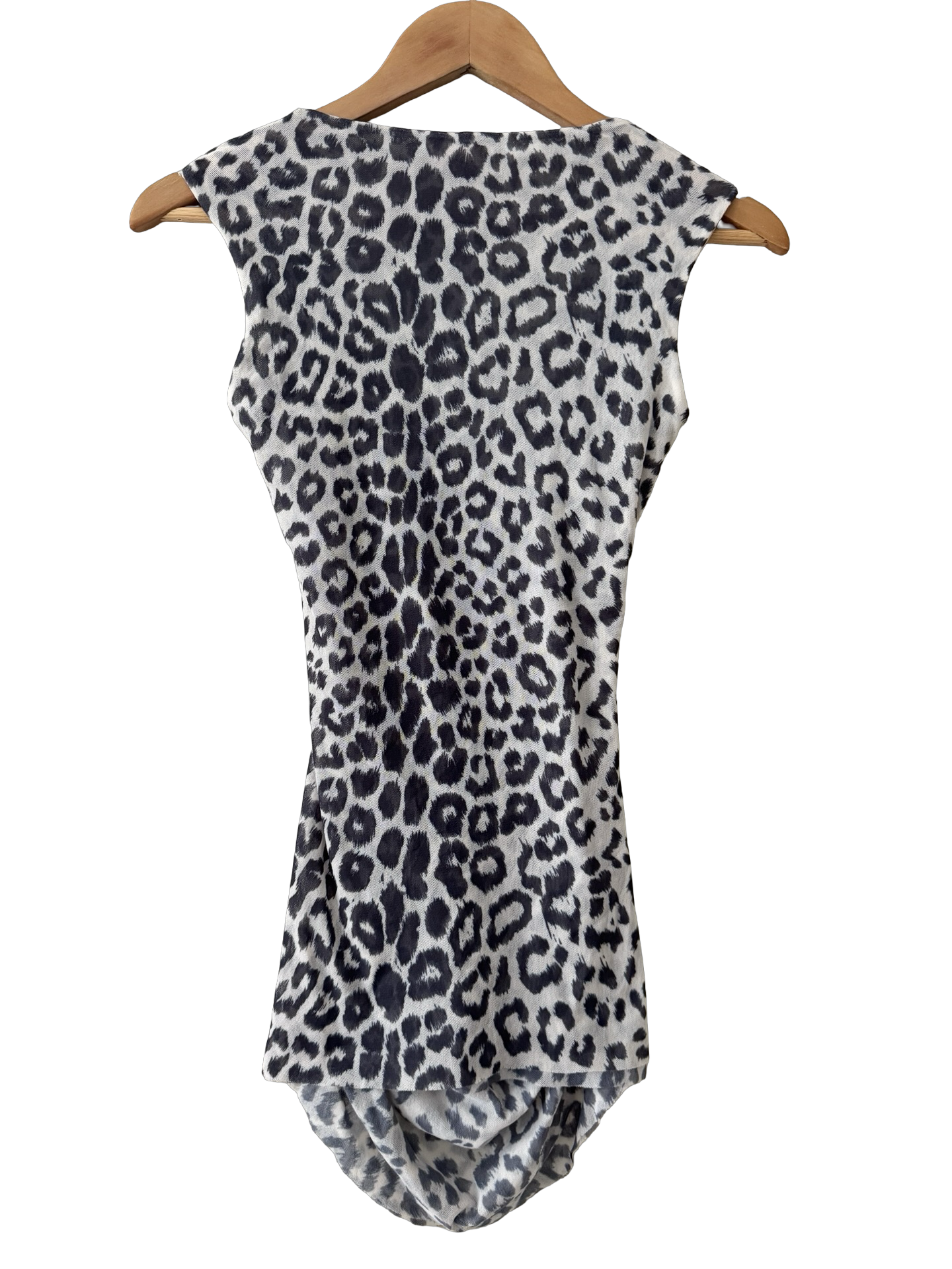 Vintage Y2K Sweet Pea Leopard Draped Top (S)