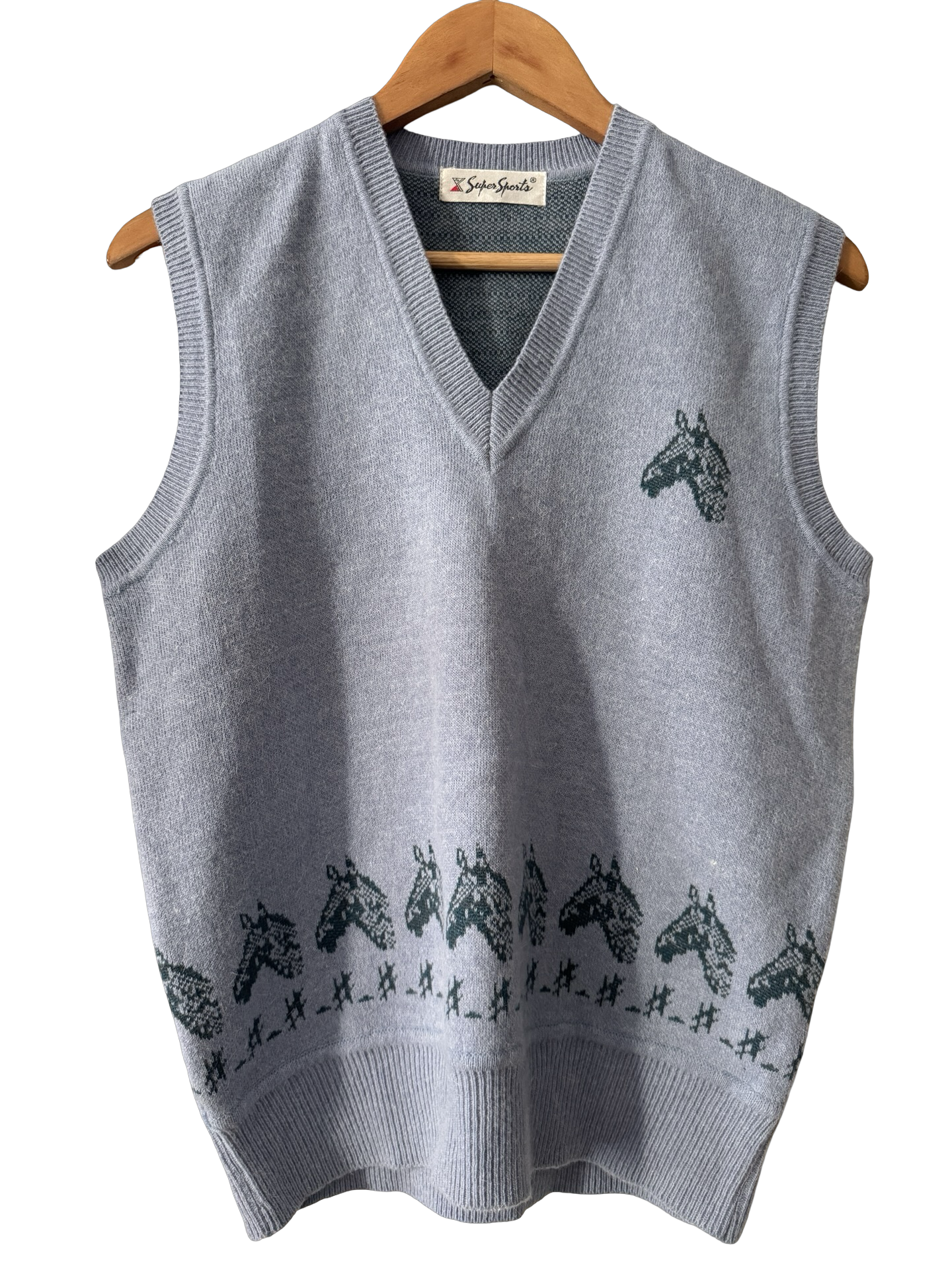 Vintage 90s Equestrian Club Sweater Vest (L)
