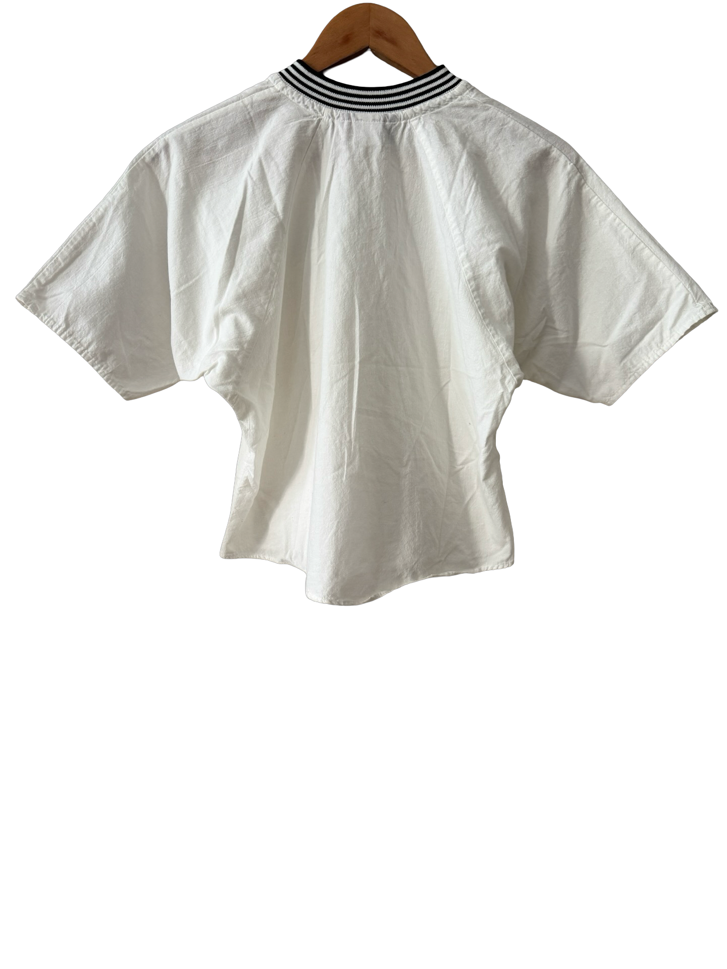 Vintage 80s Little Sailor Striped Collar Blouse (S/M)