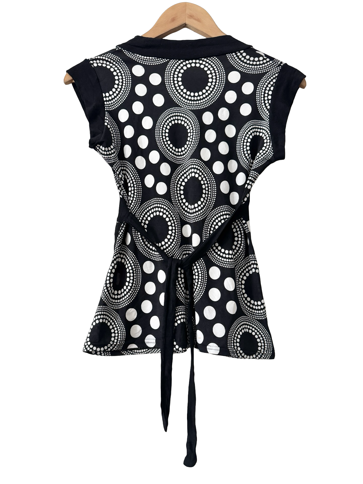 Vintage Y2K Mod Muse Wrap Top (S)