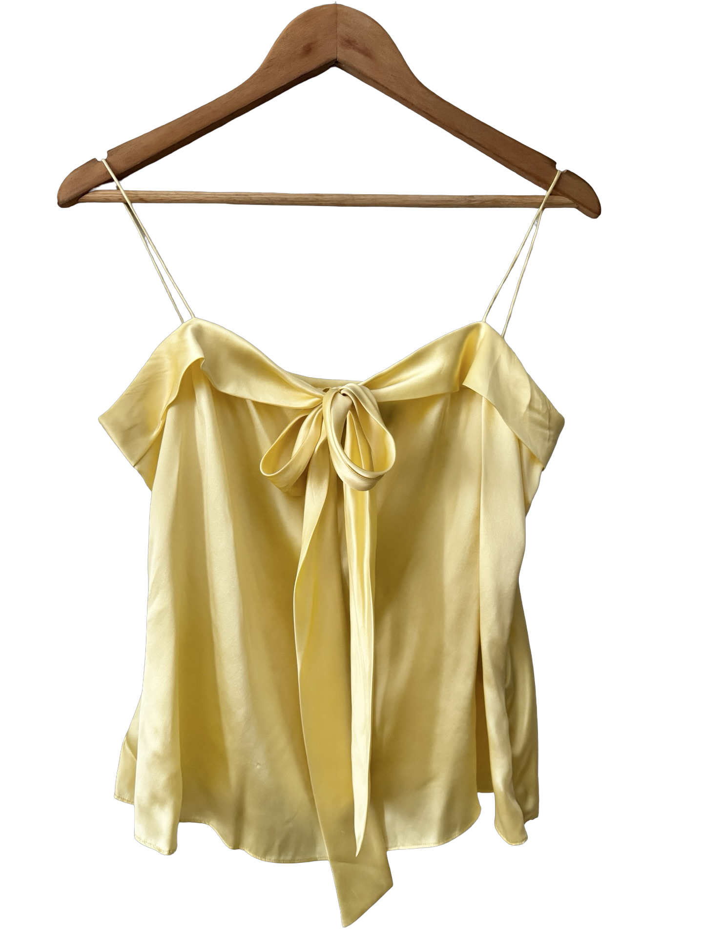 Vintage Y2K Lemon Drop Silk Scarf Top (L)