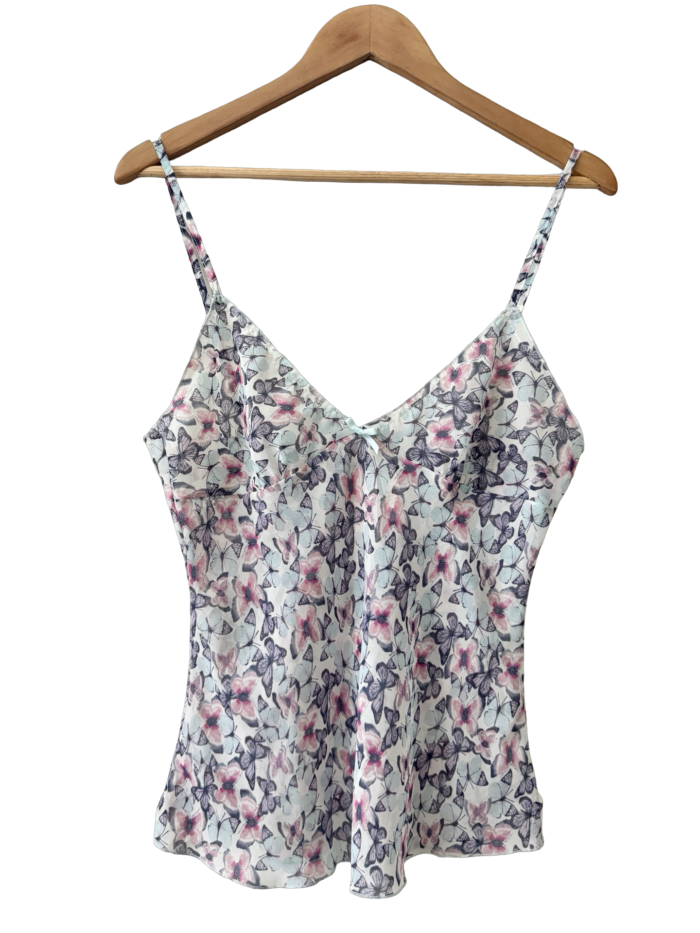 Vintage Y2K Butterfly Garden Mesh Cami (M)
