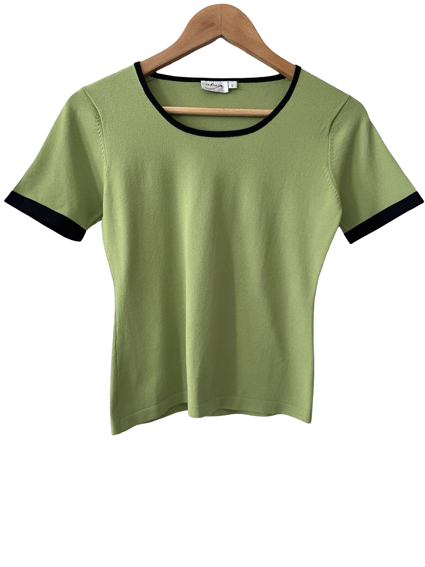 Vintage 90s Avocado Contrast Tee (S/M)