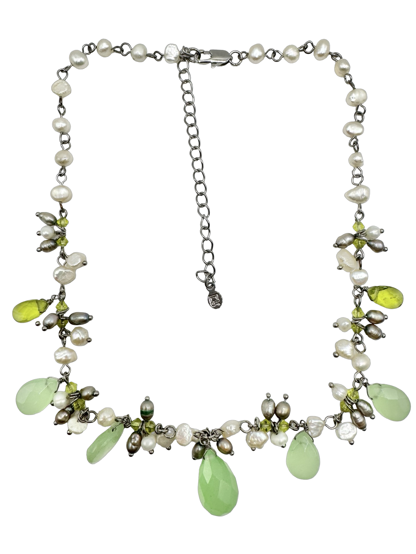 Vintage Y2K Lime Sorbet Pearl Necklace