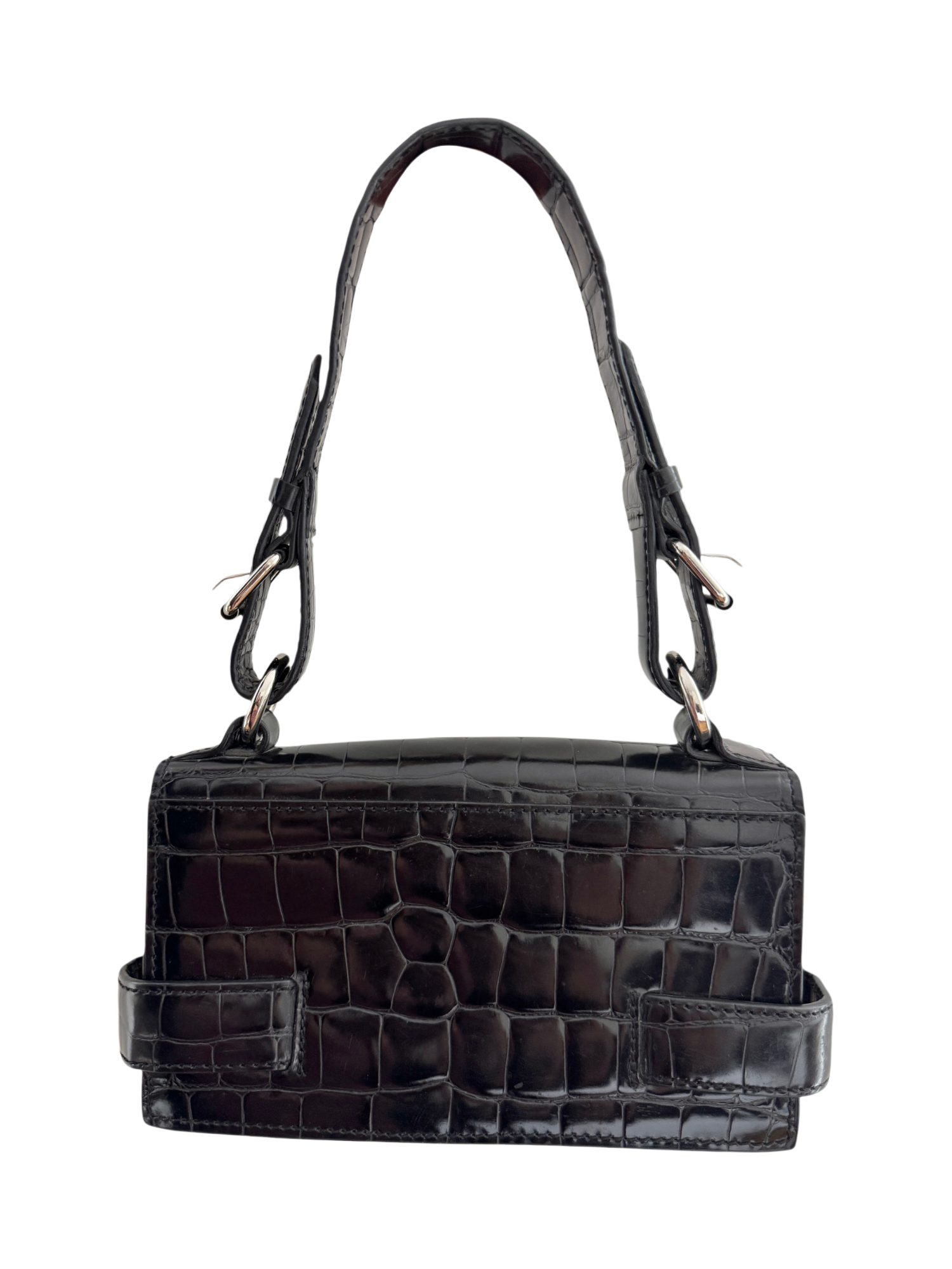 Vintage Y2K Cynthia Rowley Minimal Black Mini Shoulder Bag