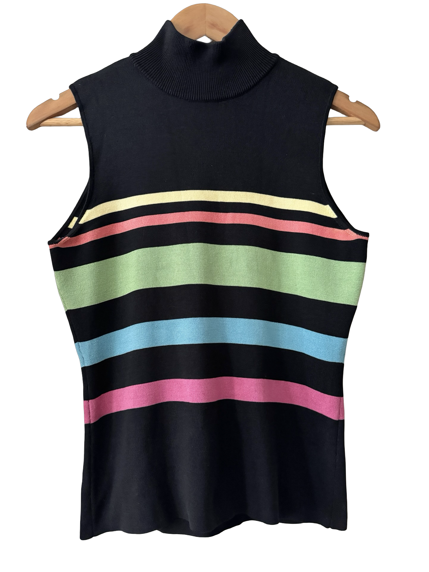 Vintage 90s Silk Stretch Funky Mock Neck (M/L)