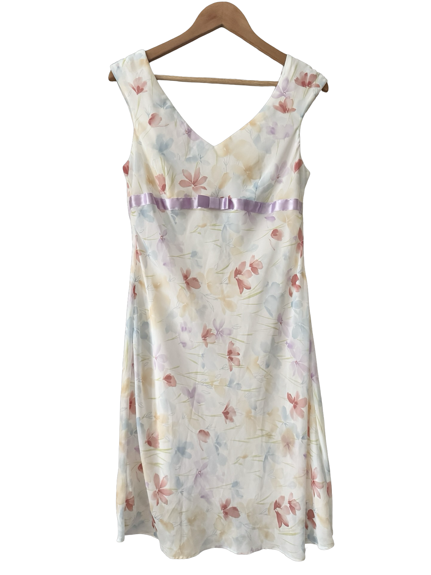 Vintage Y2K Wildflower Ribbon Midi Dress (M/L)