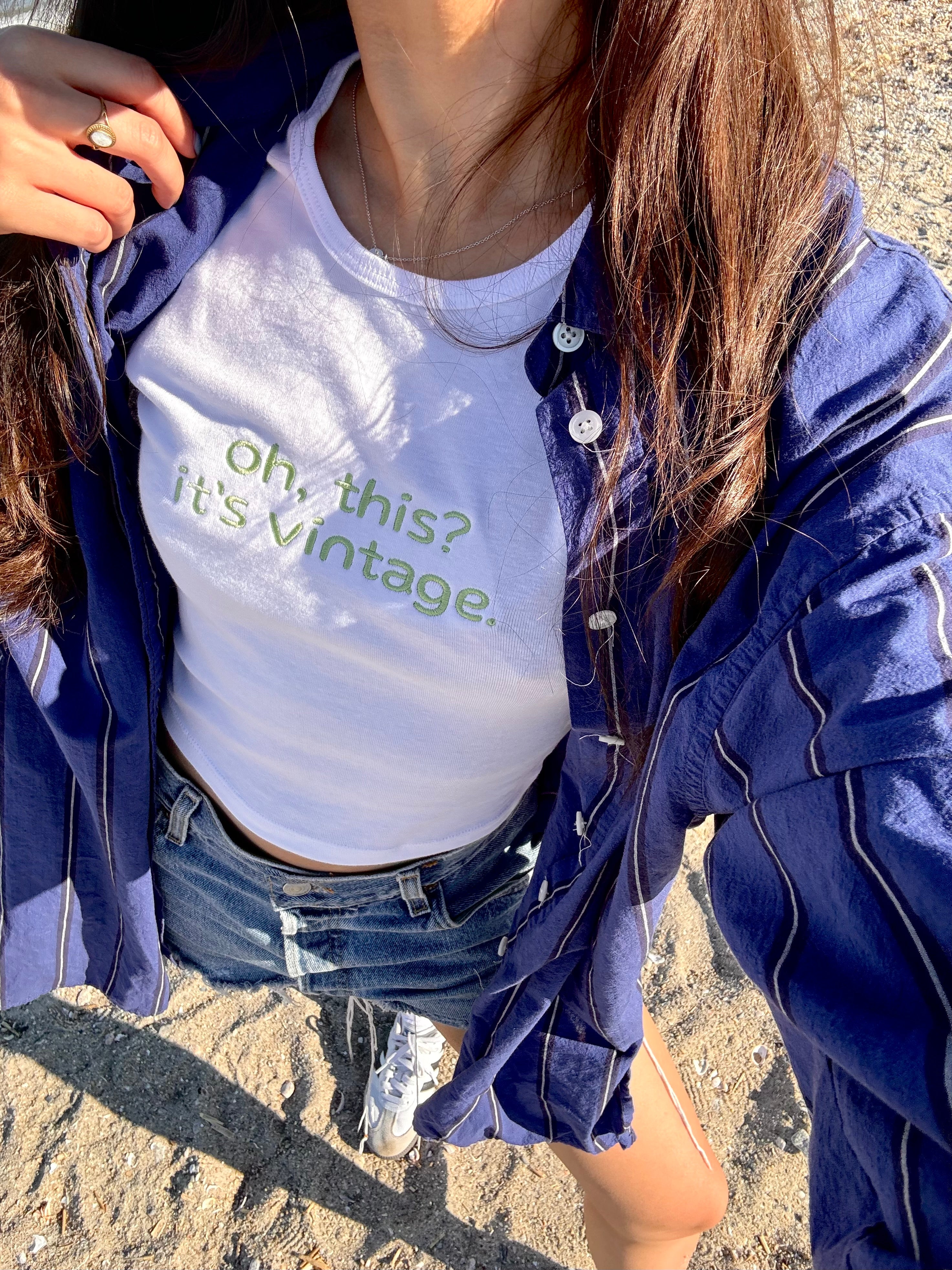 oh, this? it’s vintage Embroidered Baby Tee