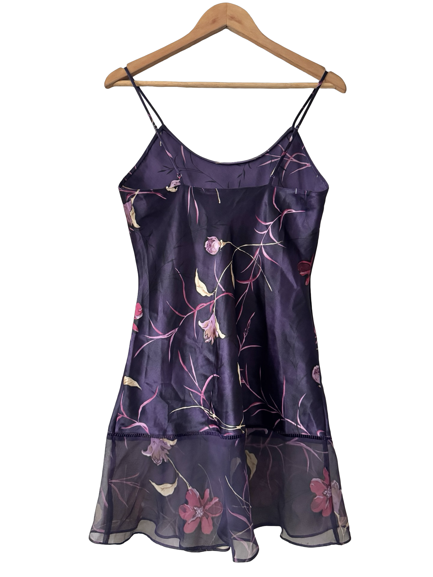 Vintage 90s Midnight Garden Slip Mini Dress (S-M)
