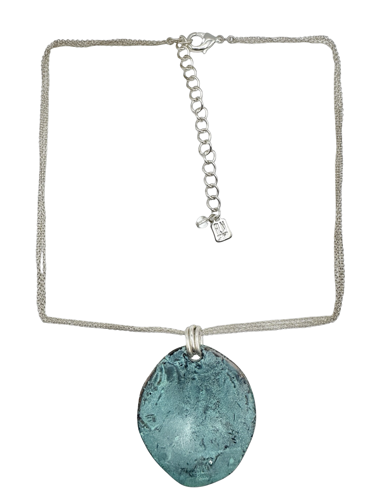 Vintage Y2K Blue Moon Medallion Necklace