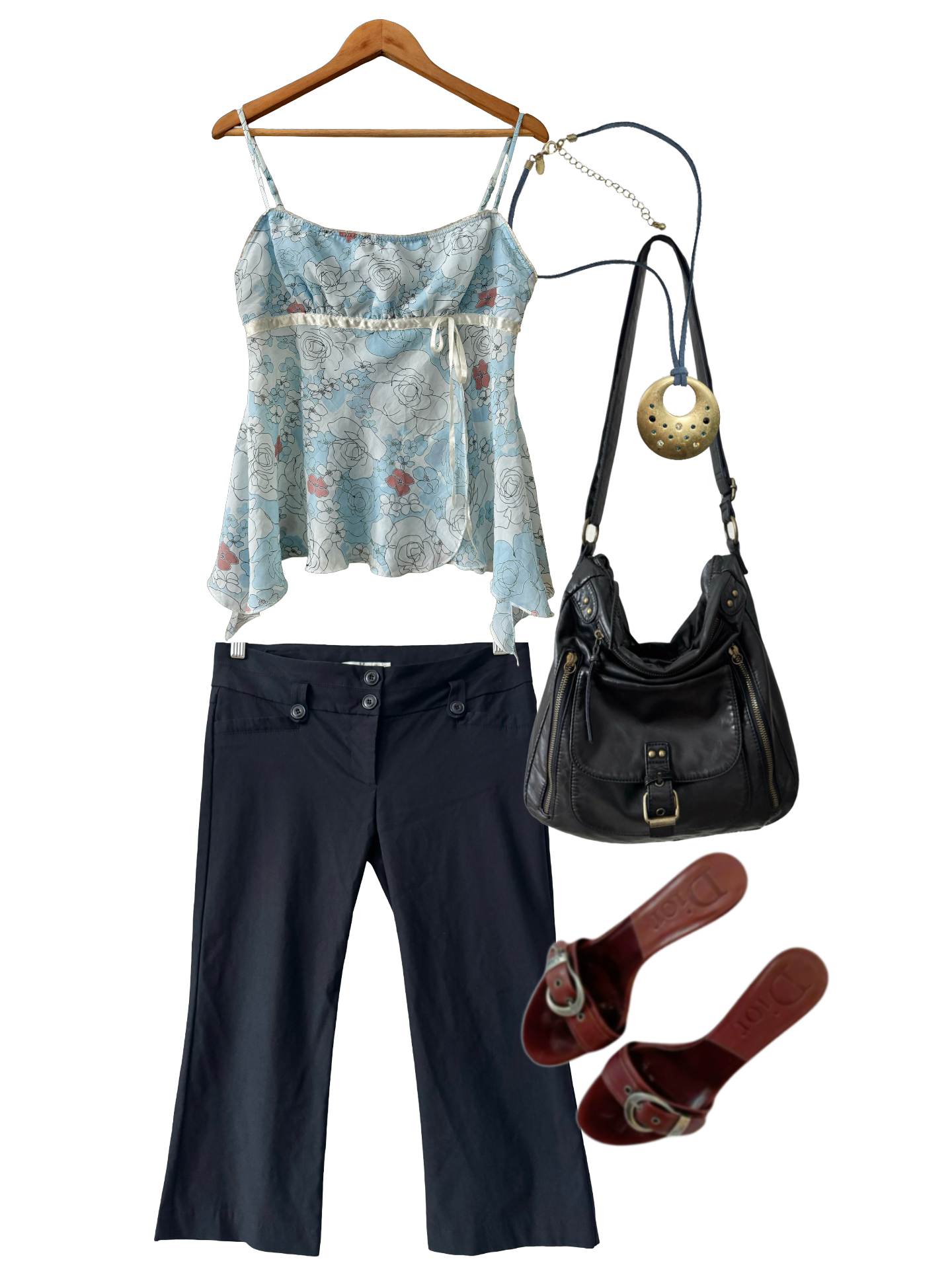 Vintage Y2K Bluebell Tie Cami (M/L)