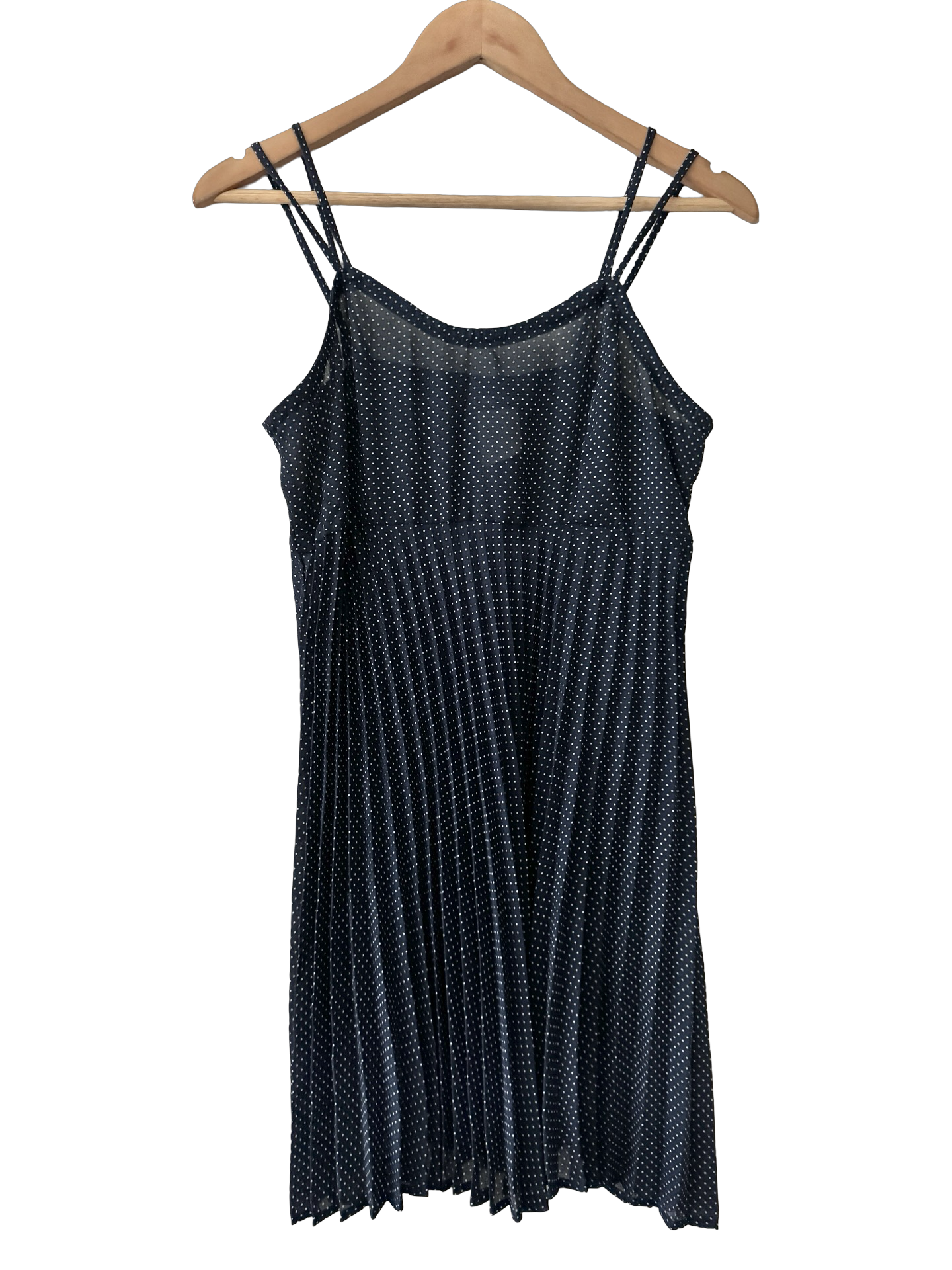Vintage 70s Starlight Polka Dot Babydoll Slip Dress (M/L)
