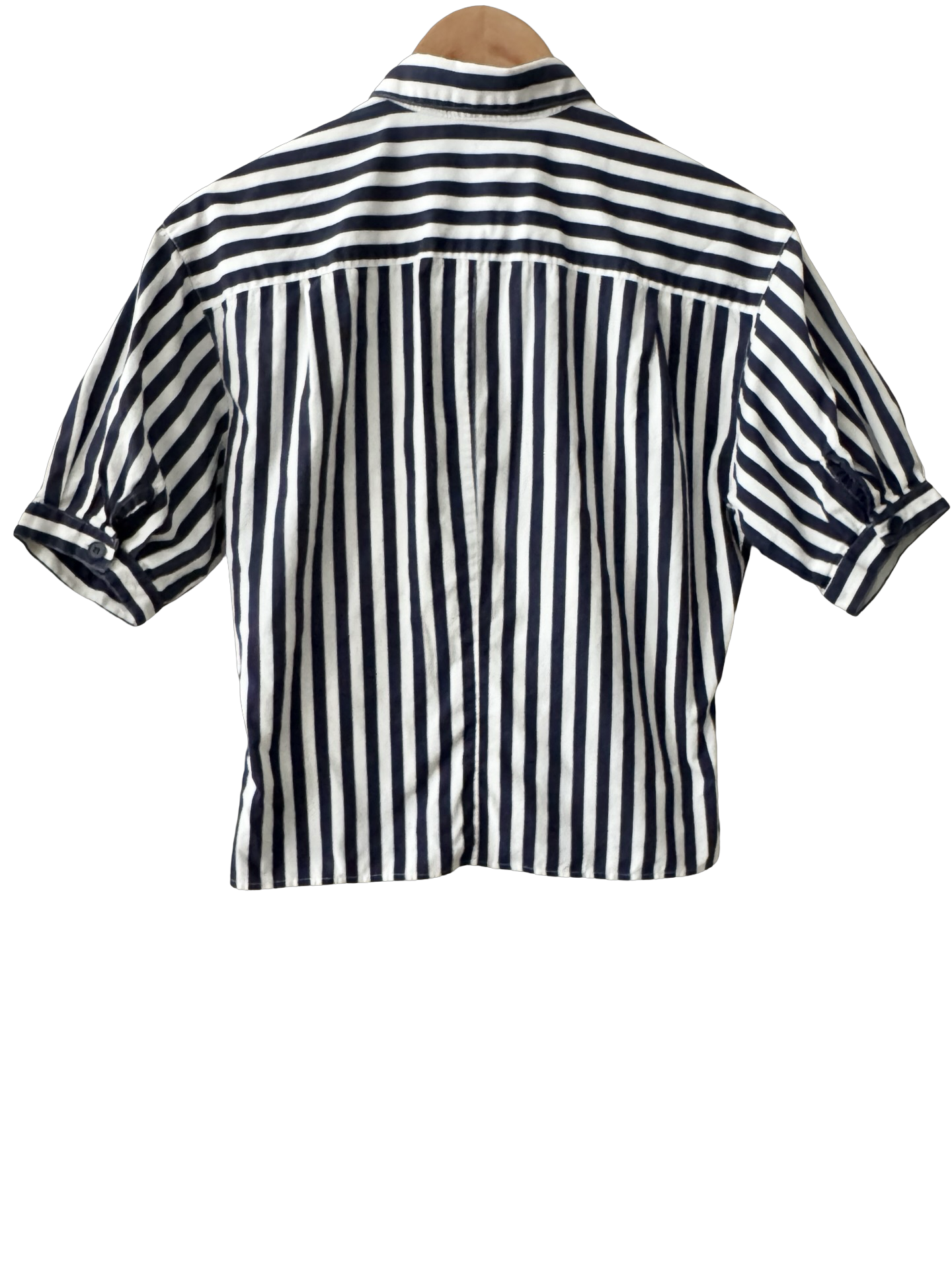 Vintage 90s Esprit Striped Frog Closure Blouse (S/M)