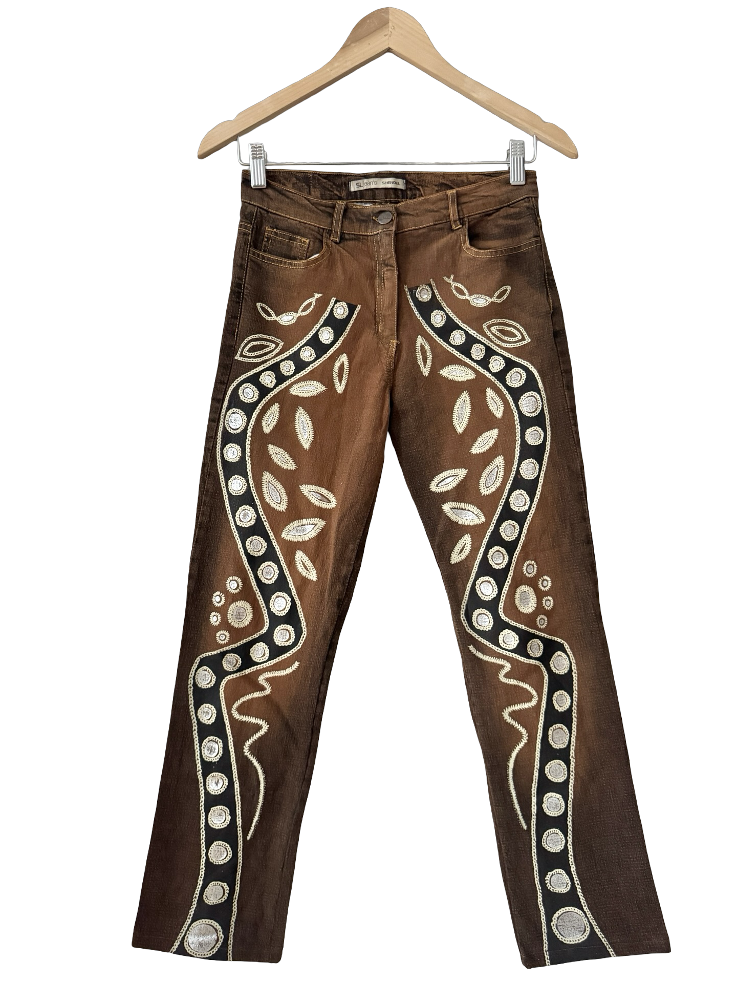 Vintage 90s French Groovy Slim Jeans (S)