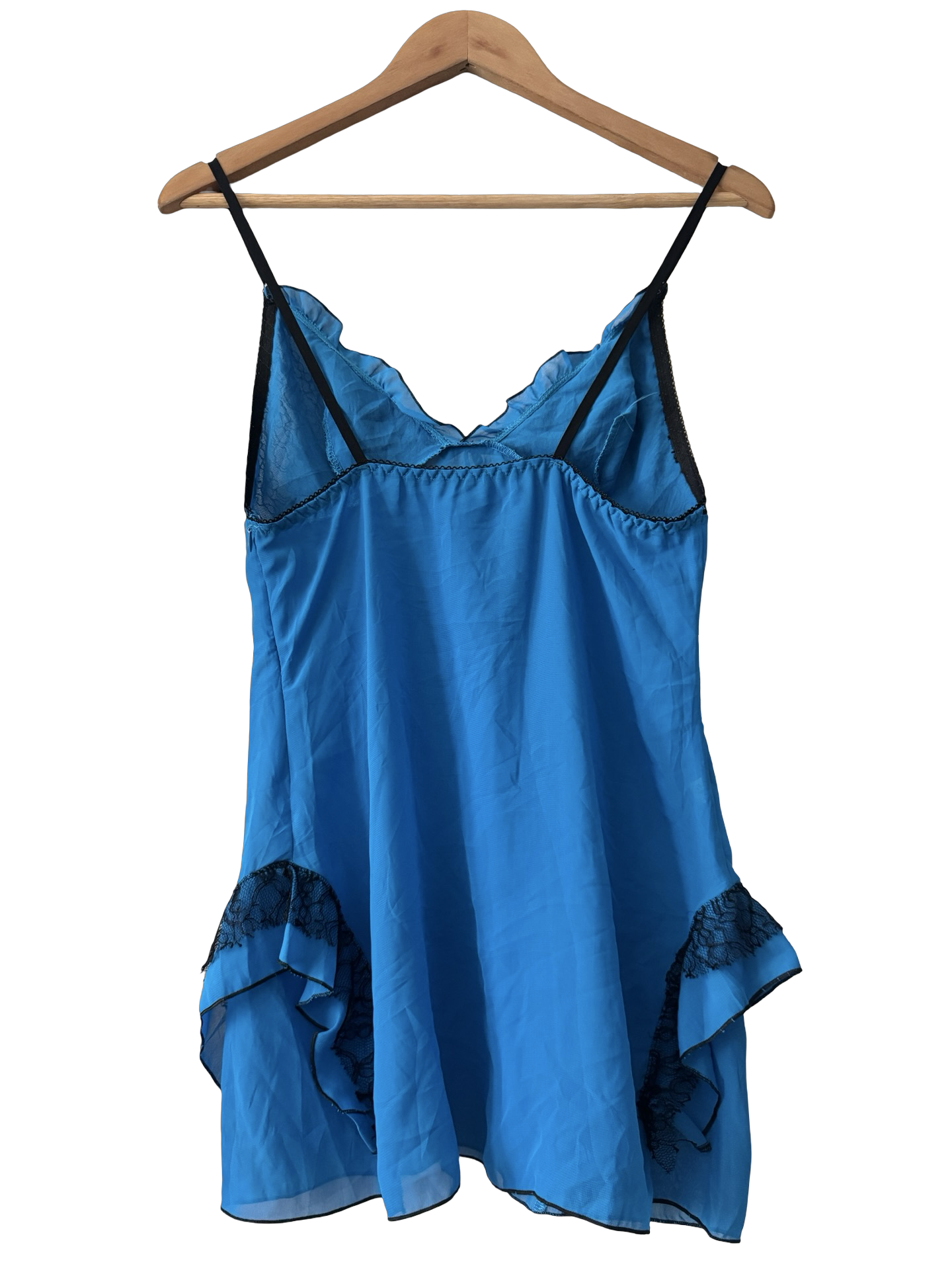 Vintage Y2K Electric Blue Lace Slip (S)