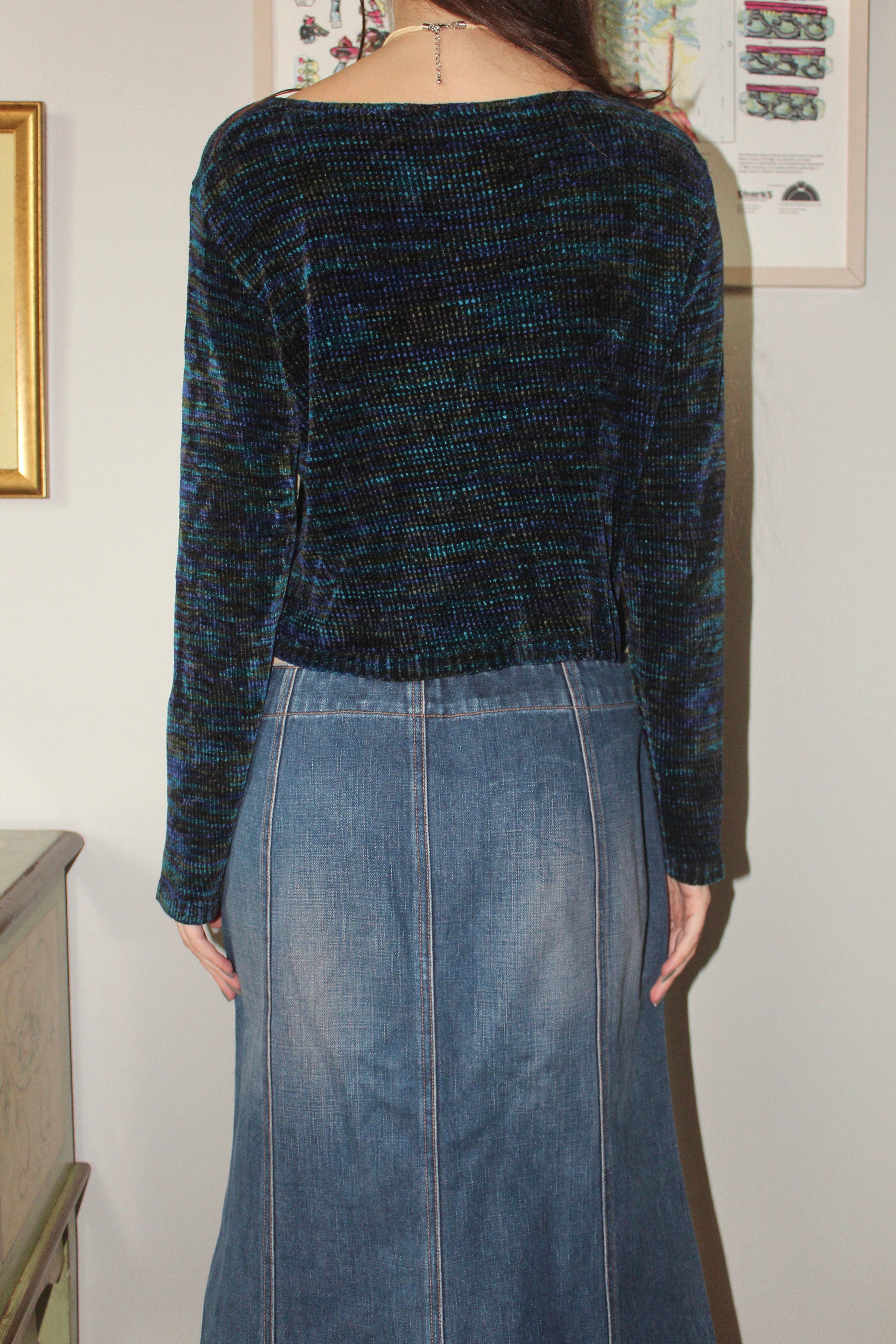 Vintage 90s Cozy Melange Chenille Knit (S)