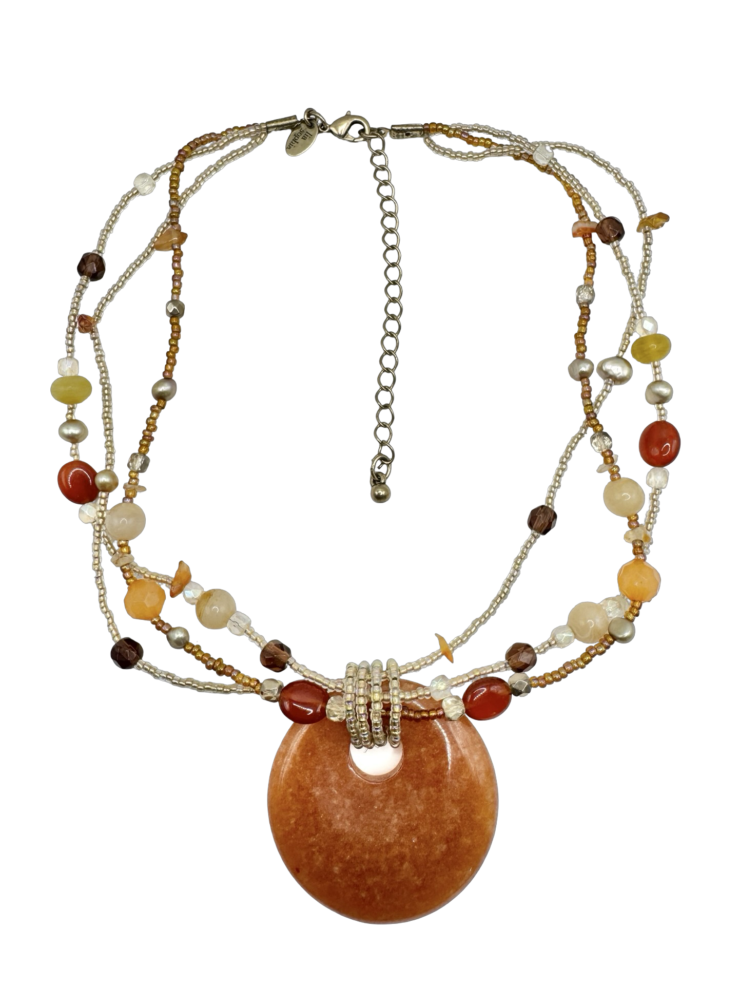 Vintage Y2K Sunset Beaded Necklace