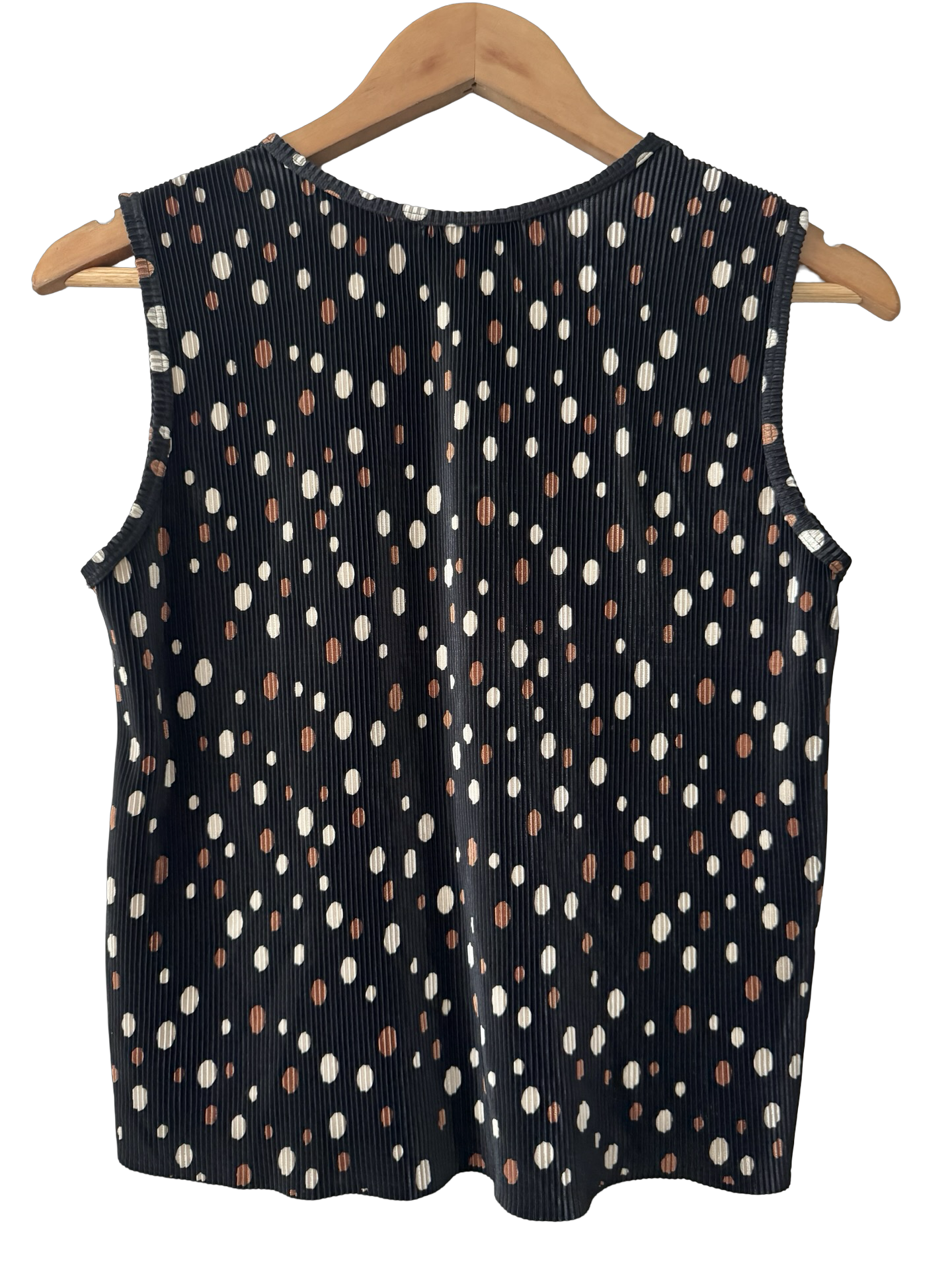 Vintage Y2K Polka Dot Ribbed Tank (M)