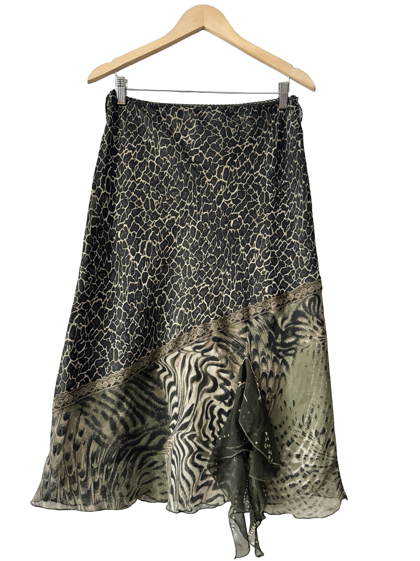 Vintage Y2K Wild Kingdom Chiffon Skirt (M/L)