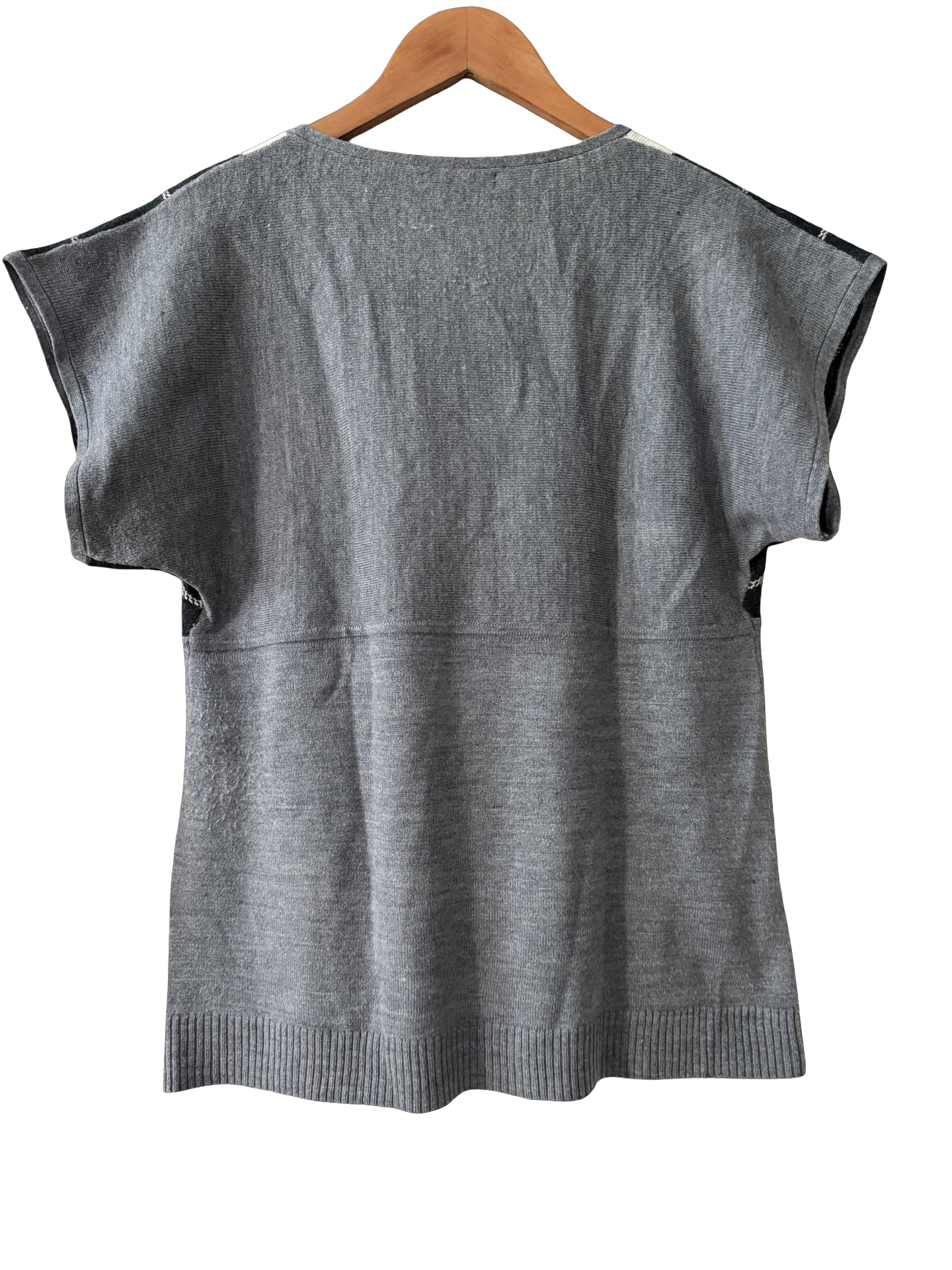 Vintage Y2K Deep-v Argyle Campus Knit (L)