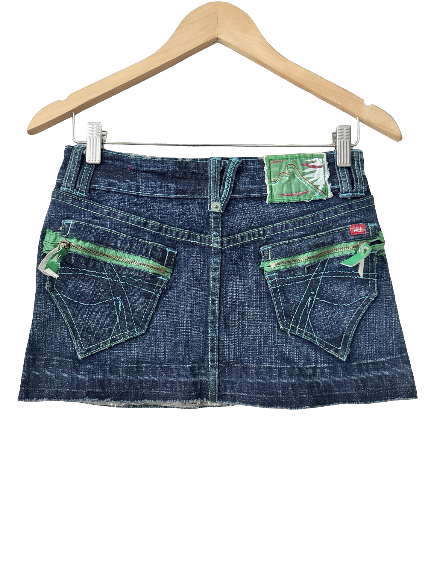 Vintage Y2K Electric Denim Mini (XS/S)