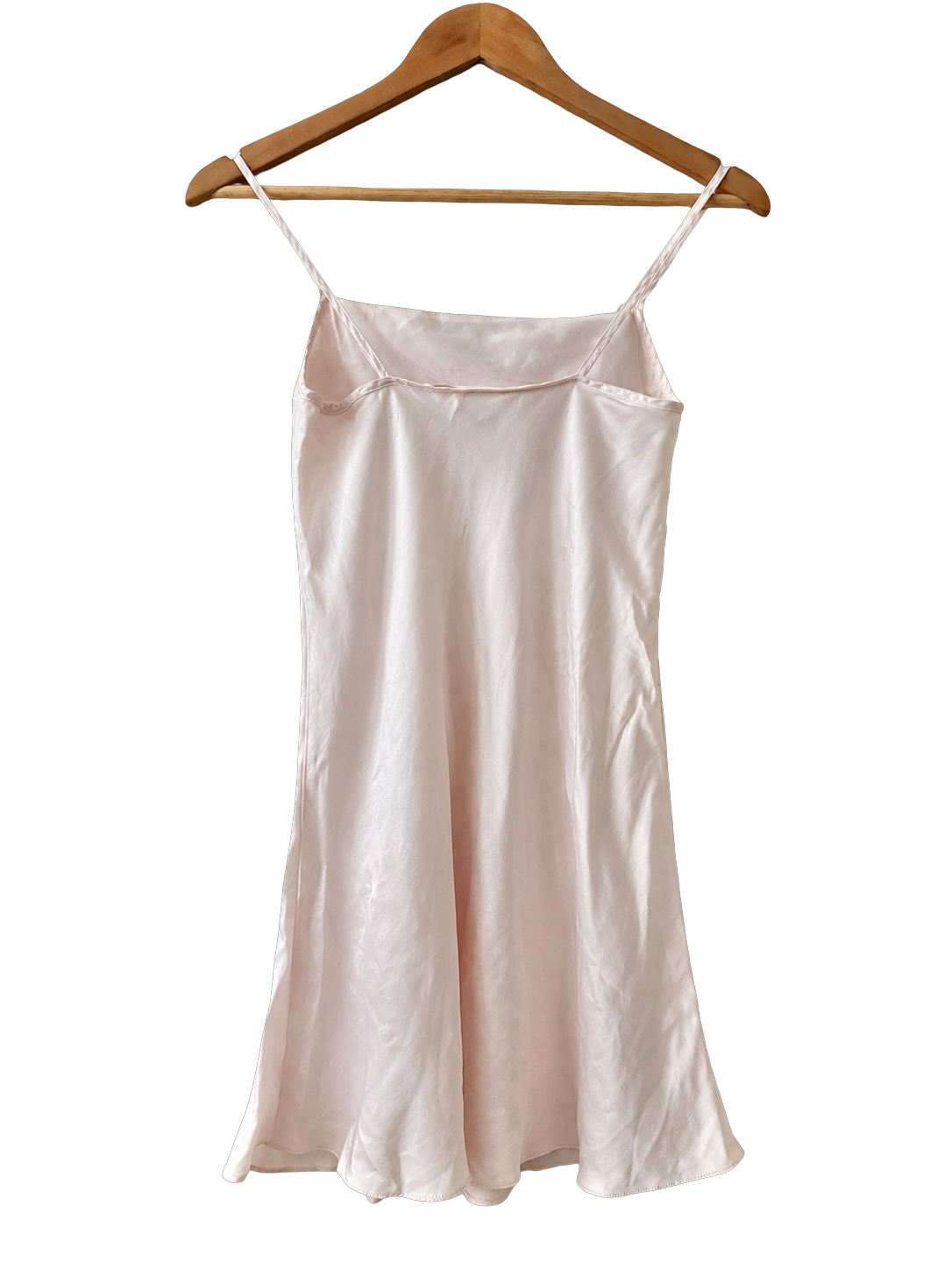 Vintage 90s Blush Petal Silk Slip (XS)