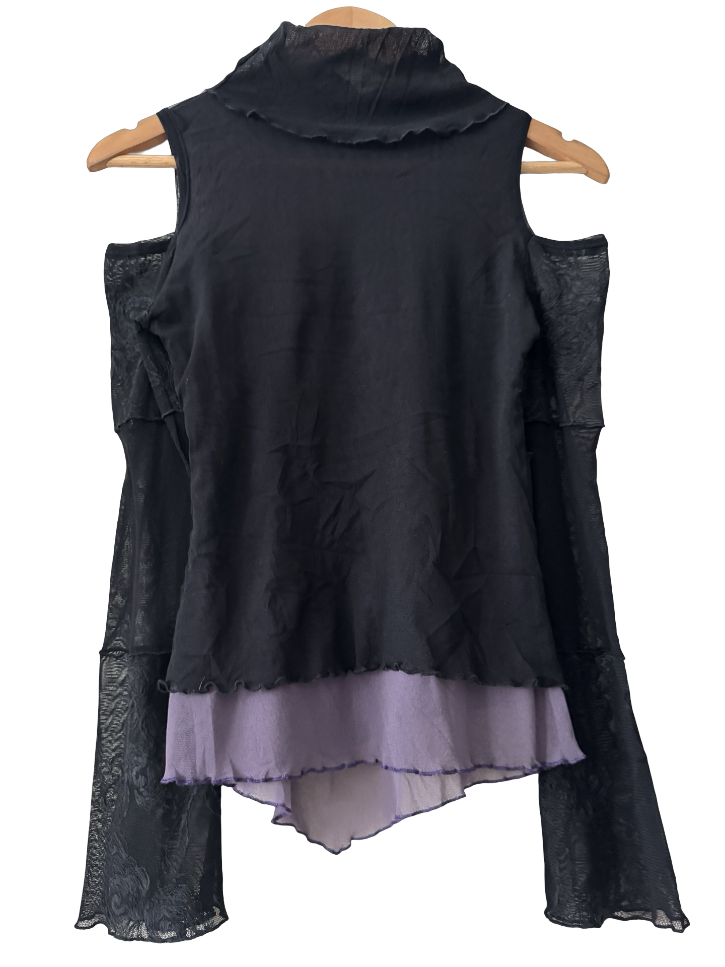 Vintage Y2K Indie Gallery Cold Shoulder Gauzy Knit (S/M)