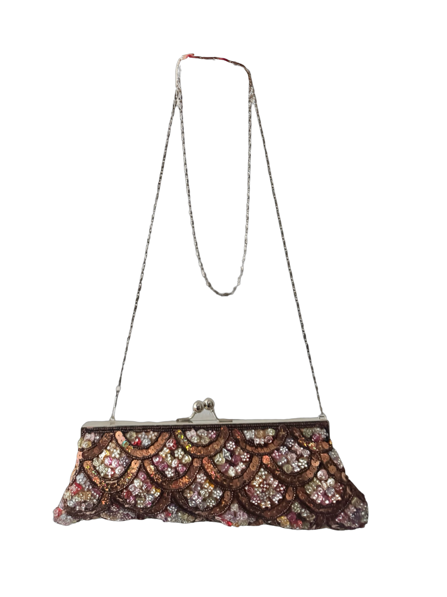 Vintage Y2K Chocolate Treasure Beaded Bag
