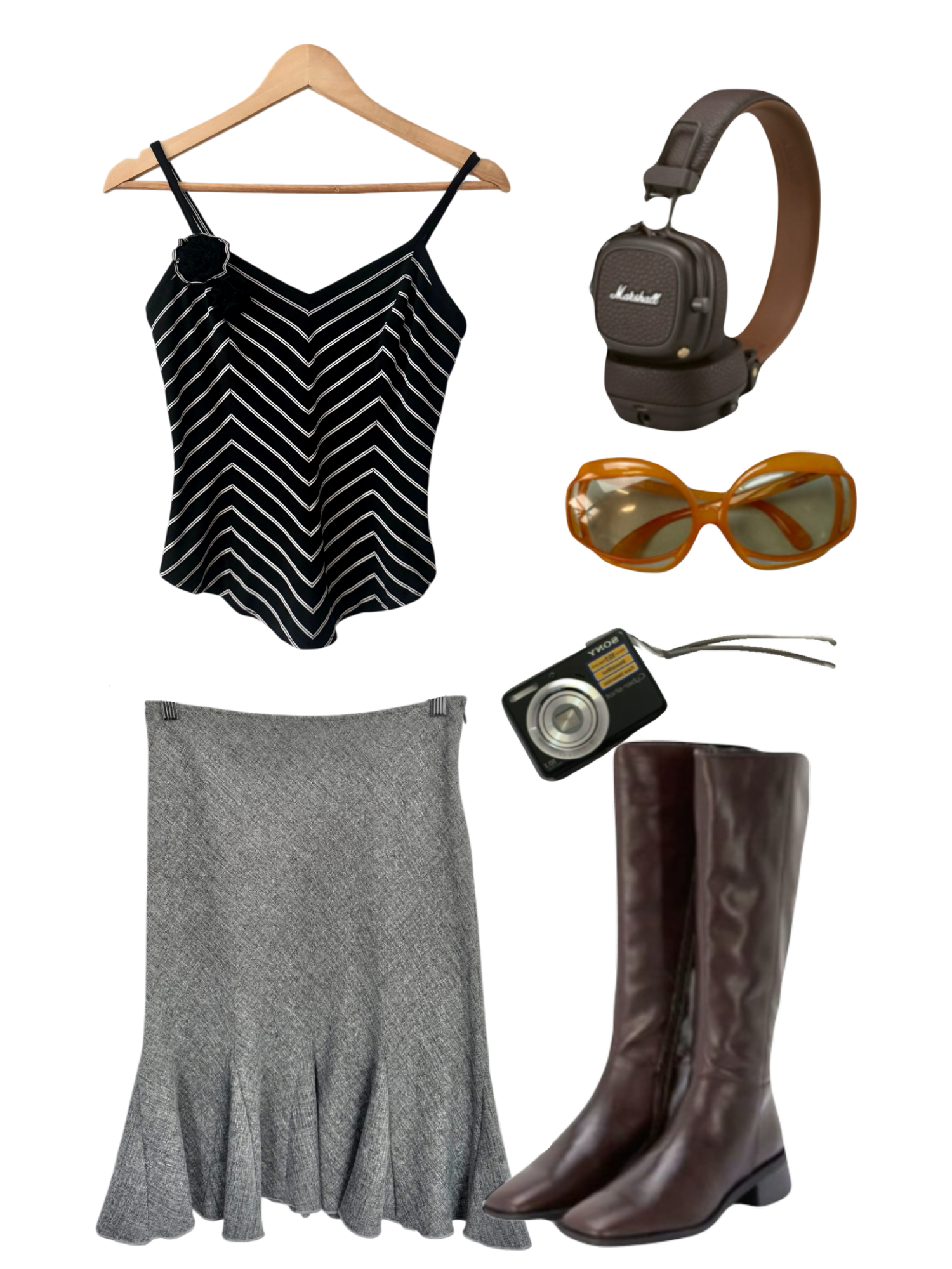 Vintage Paris Night Striped Cami (S/M)