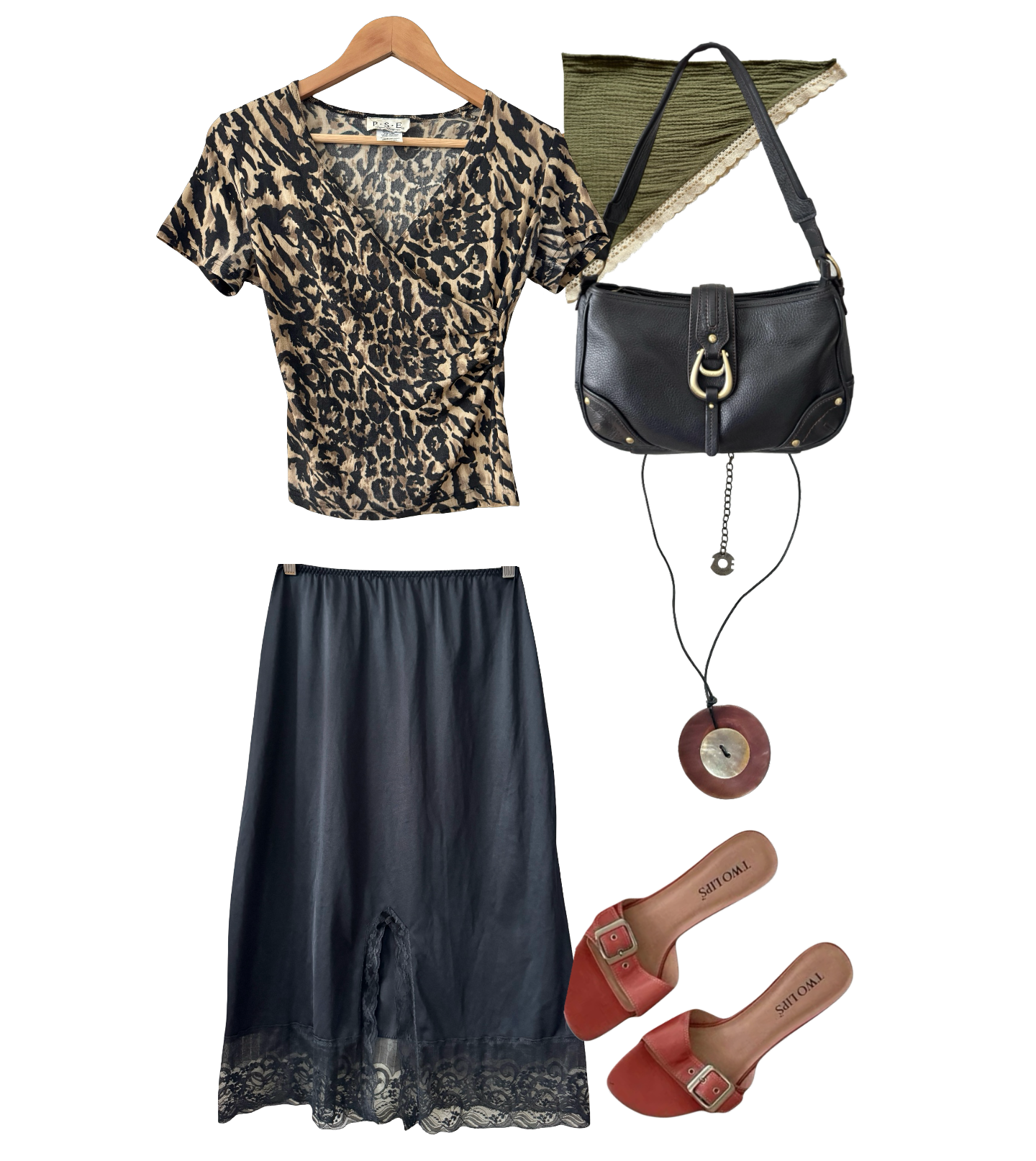 Vintage 90s Wild Instinct Wrap Top (M)