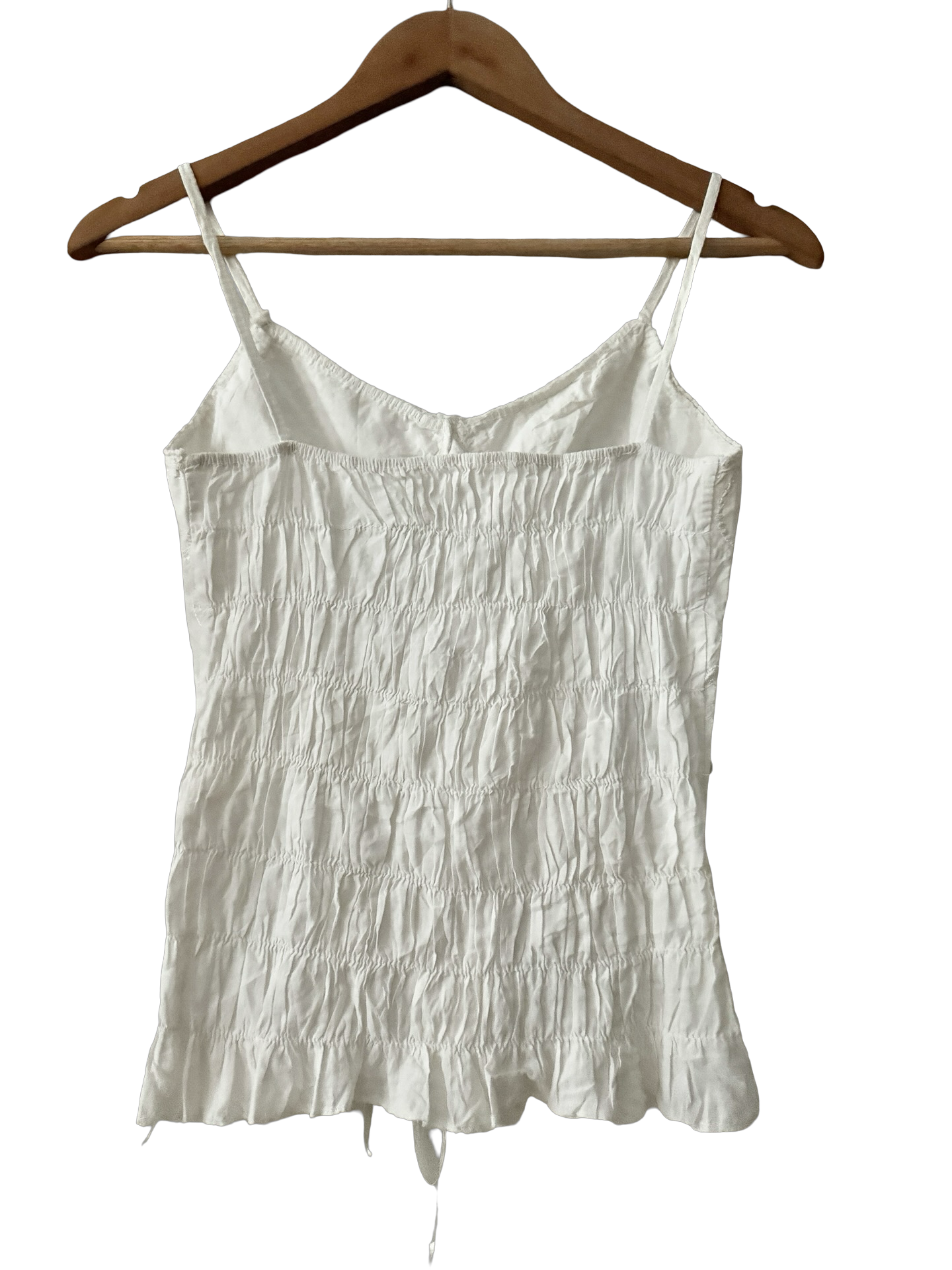 Vintage Y2K Italian Embossed Lace Up Top (S/M)