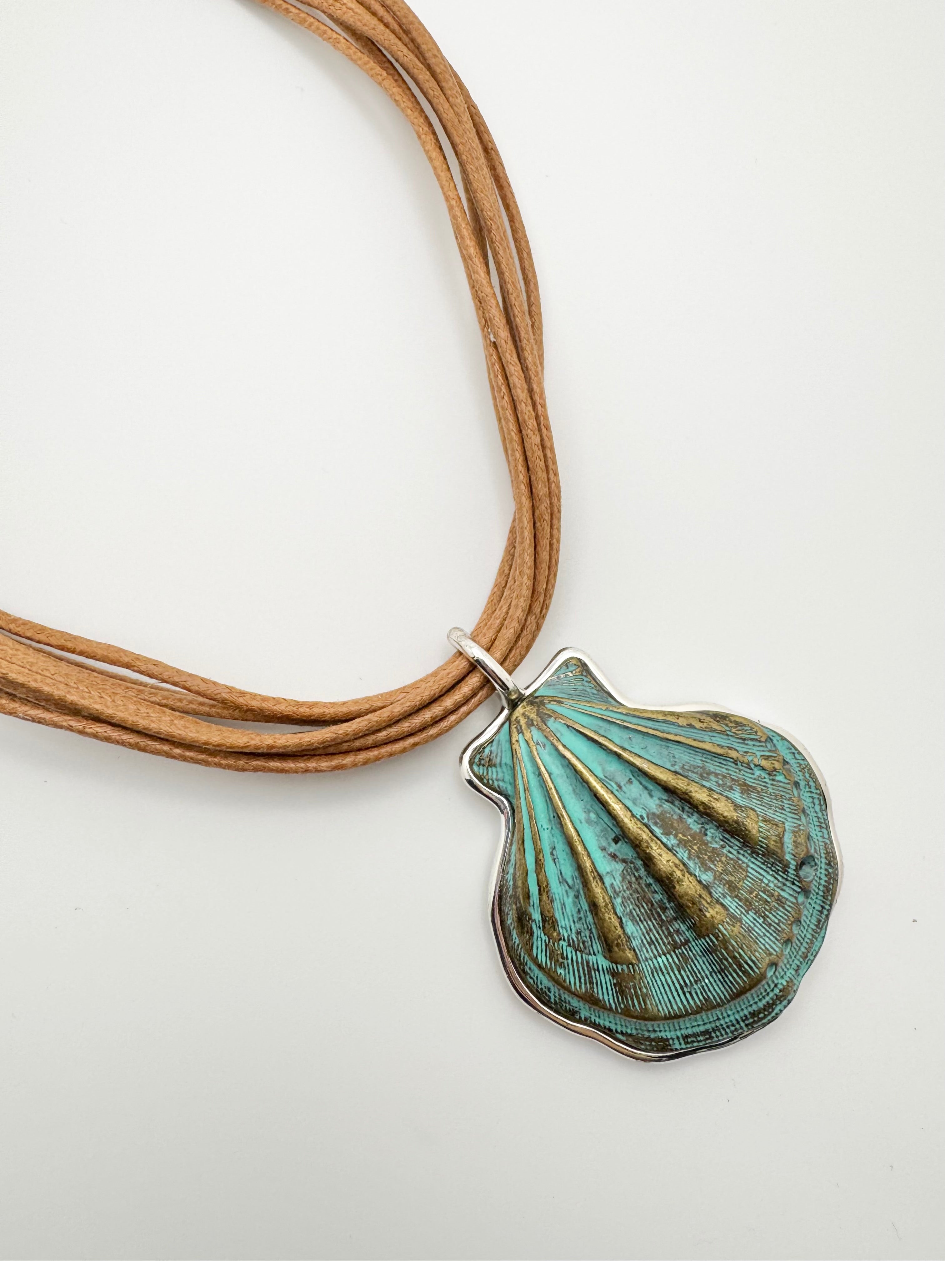 Antique Turquoise Shell Necklace