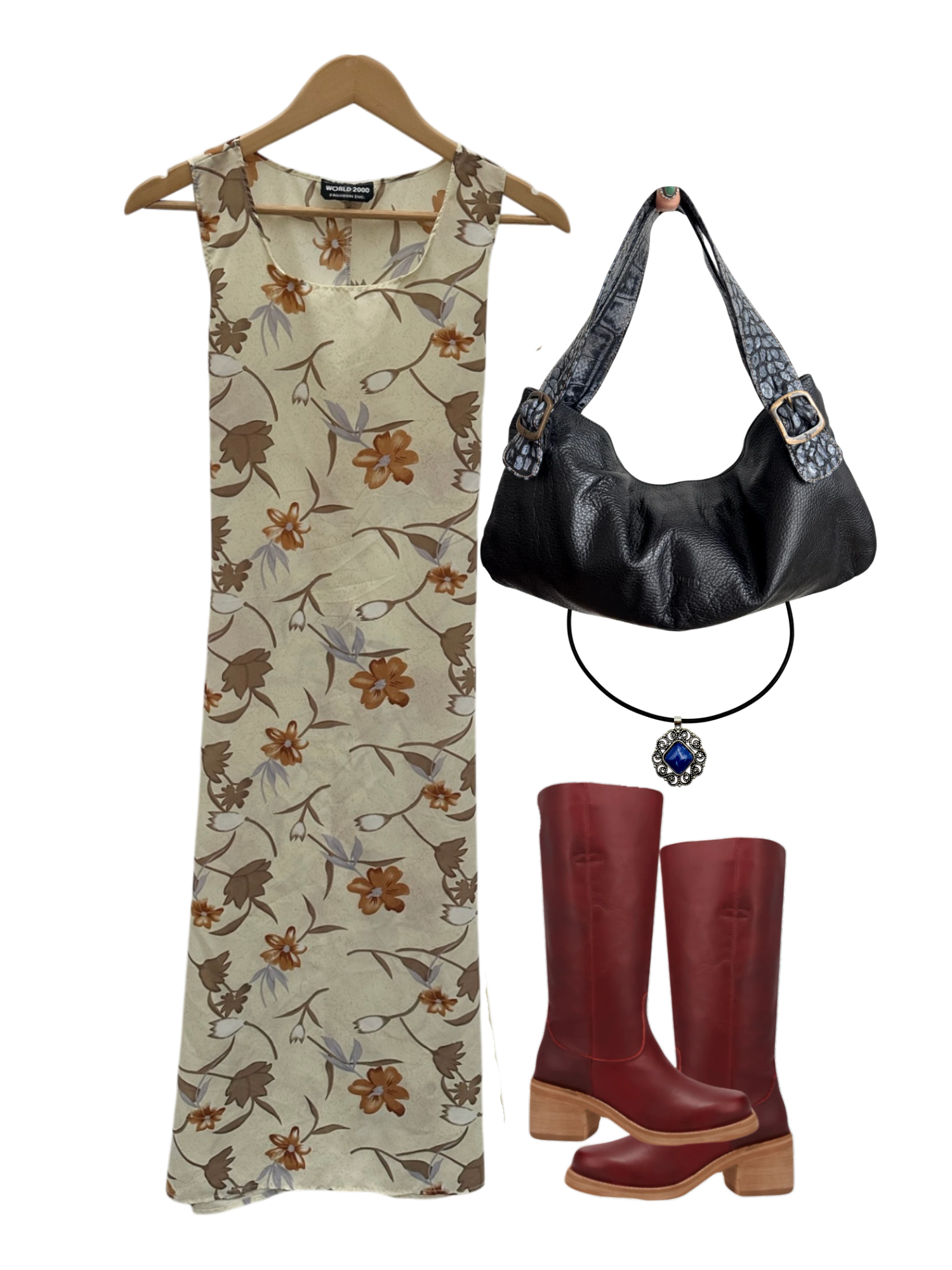 Vintage Wildflower Peasant Tie Back Dress (S/M)