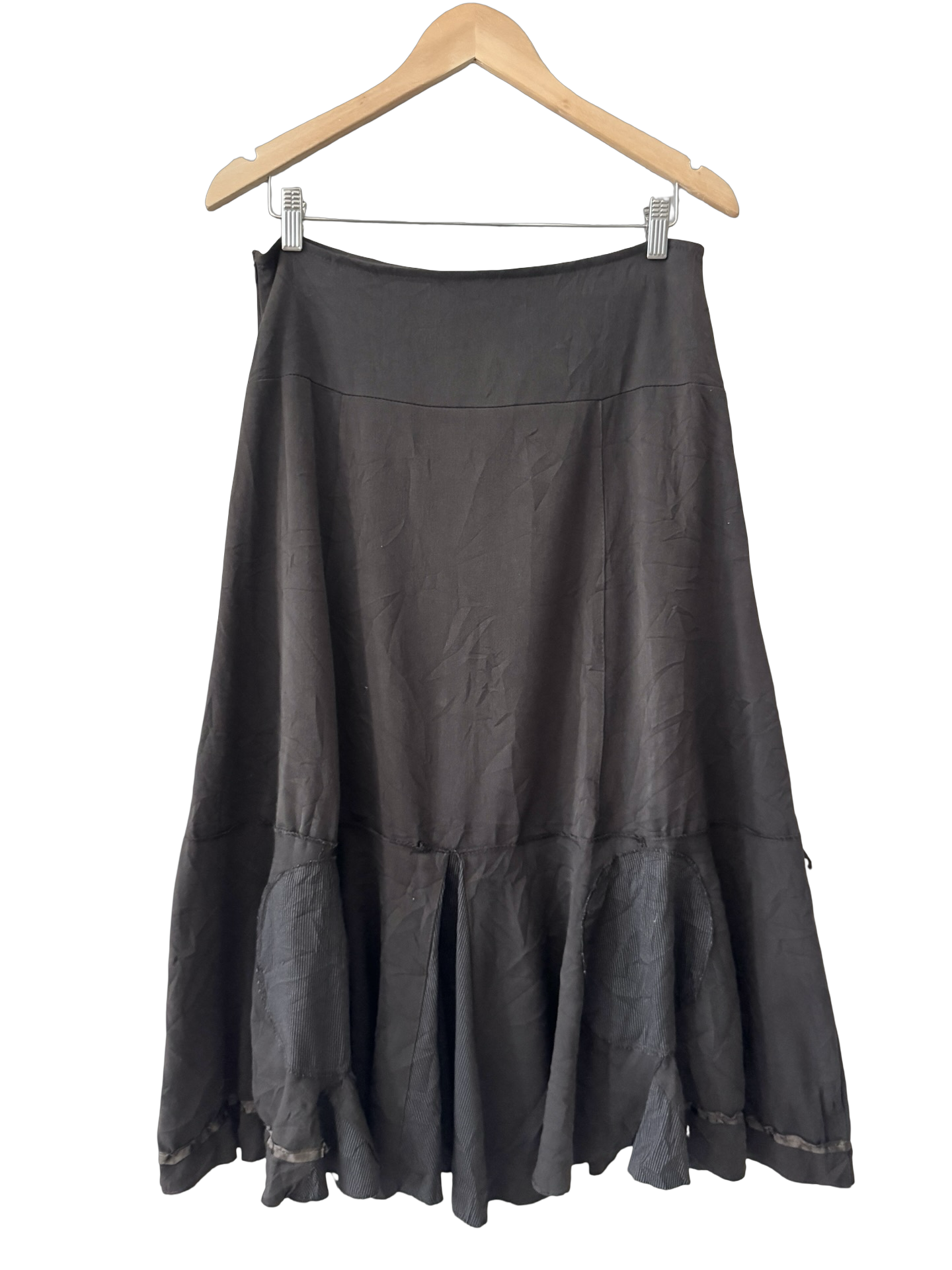 Vintage 90s Parisian PASDEQUOI Midnight Poet Midi Skirt (M)