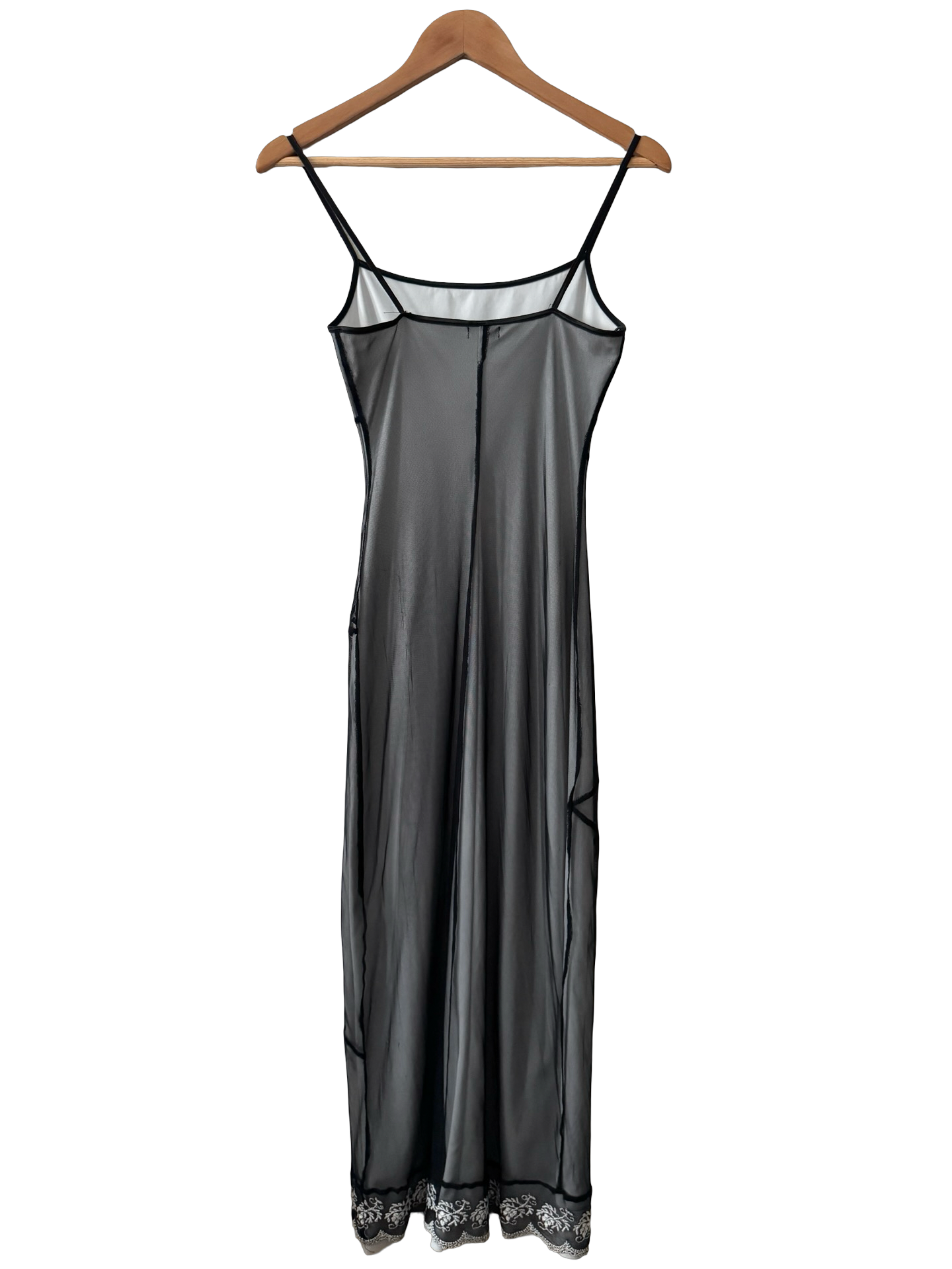 Vintage 90s XOXO Smoke & Mirrors Mesh Maxi Dress (XS/S)