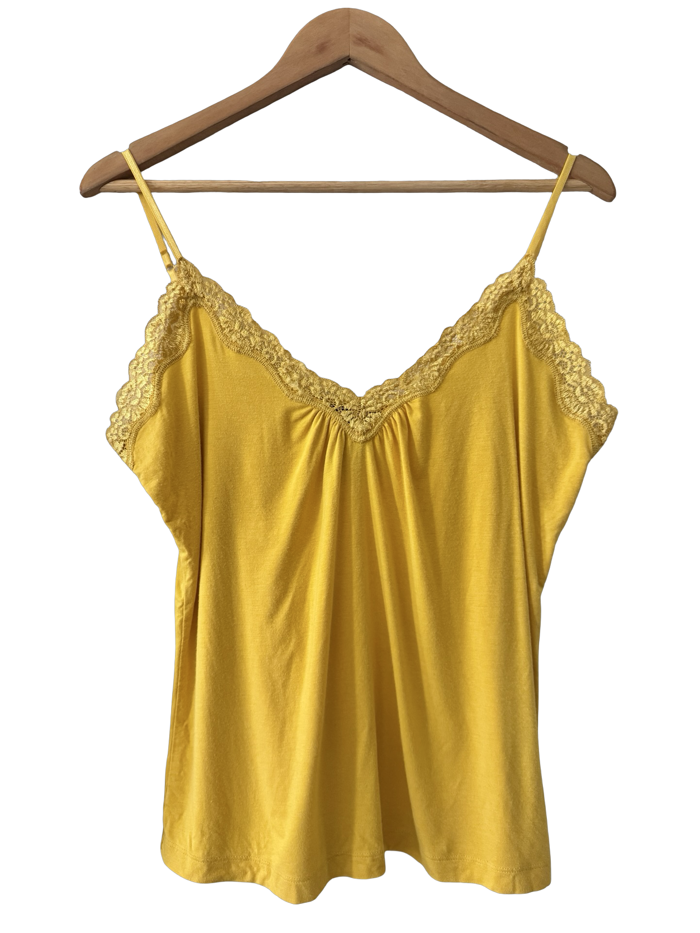 Vintage Mango Marigold Lace Trim Cami (L)
