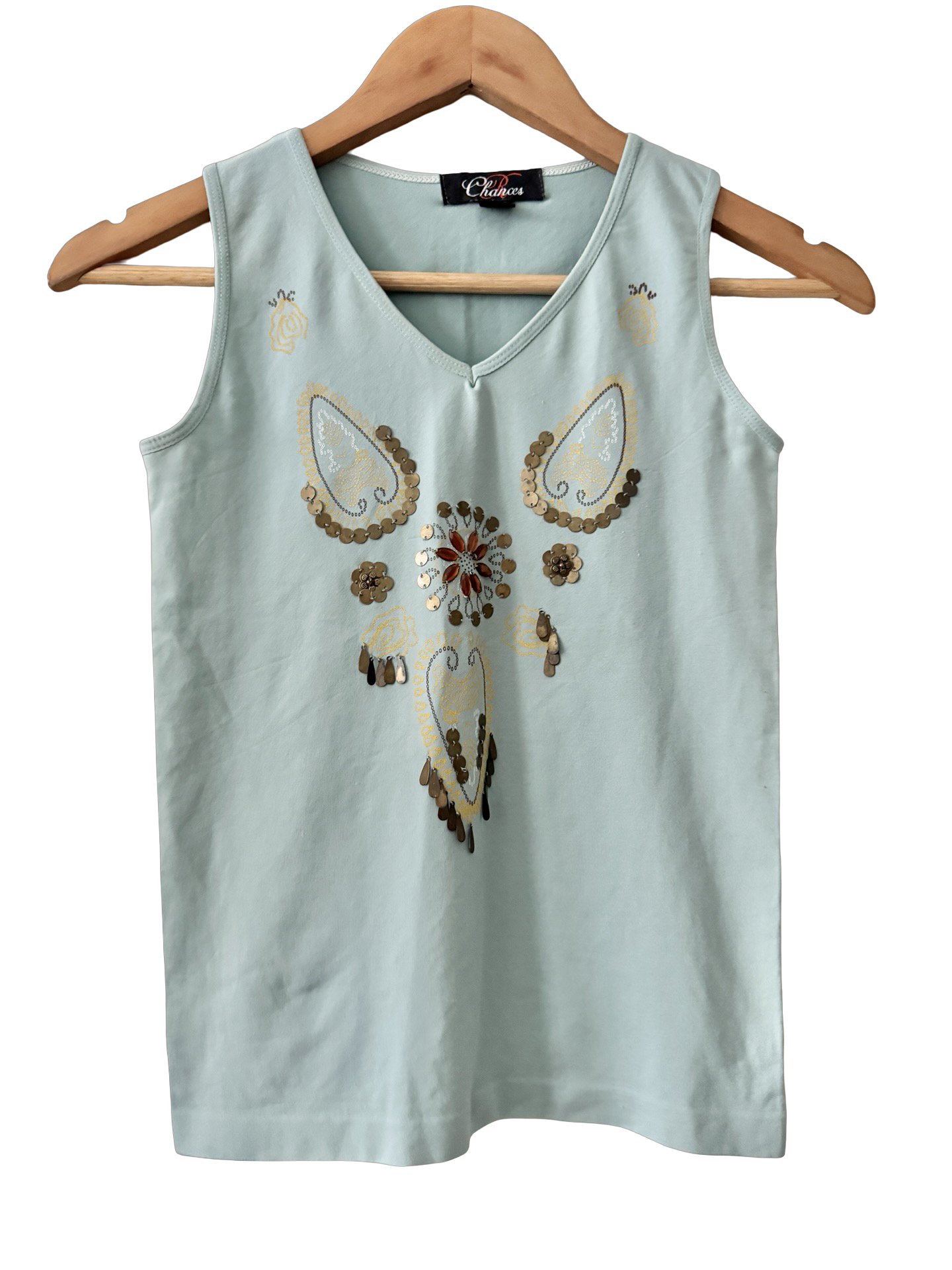 Vintage Y2K Second-Skin Printed Cami (S-M)