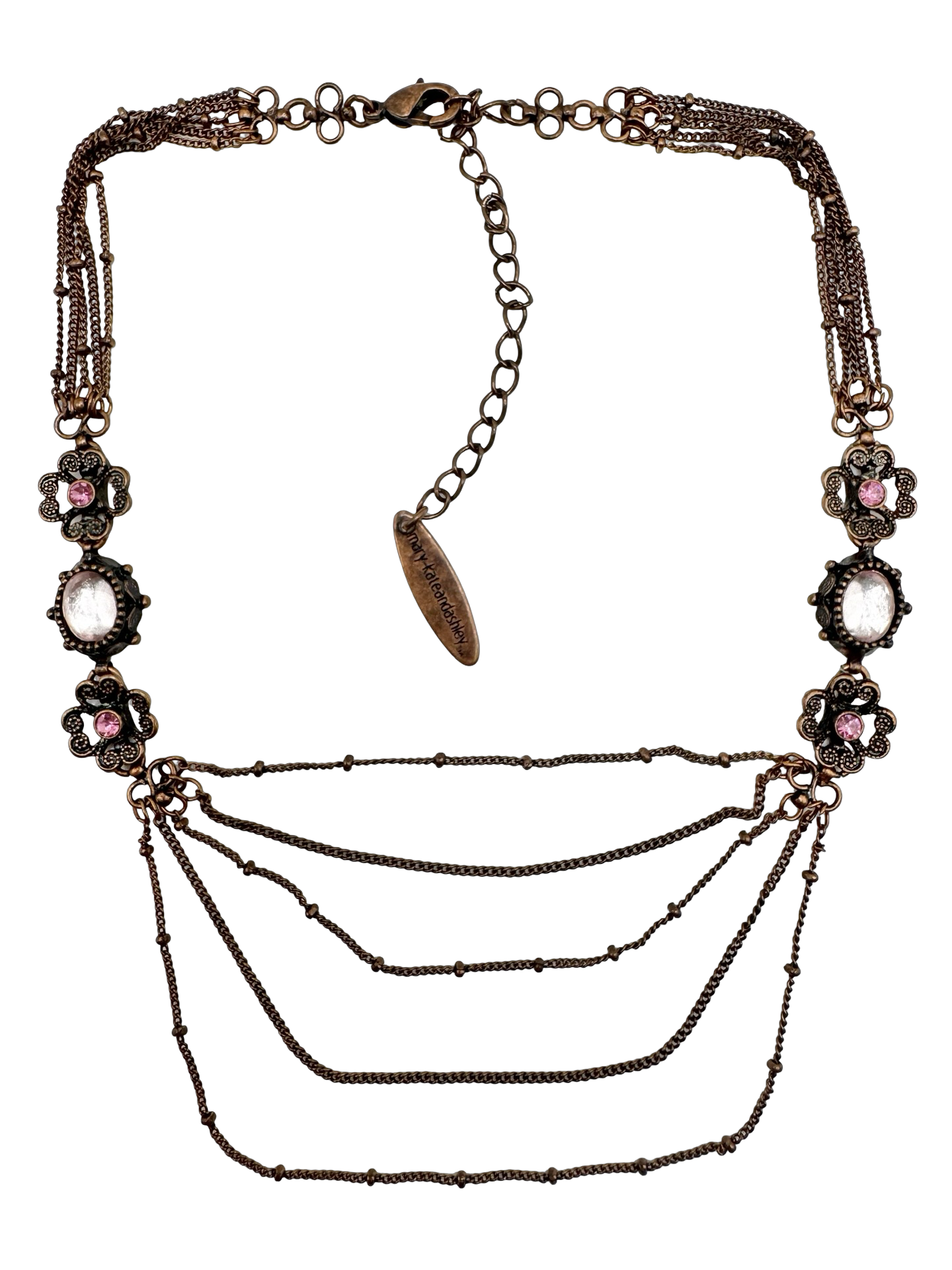 Vintage Beaded Pink Layer Choker