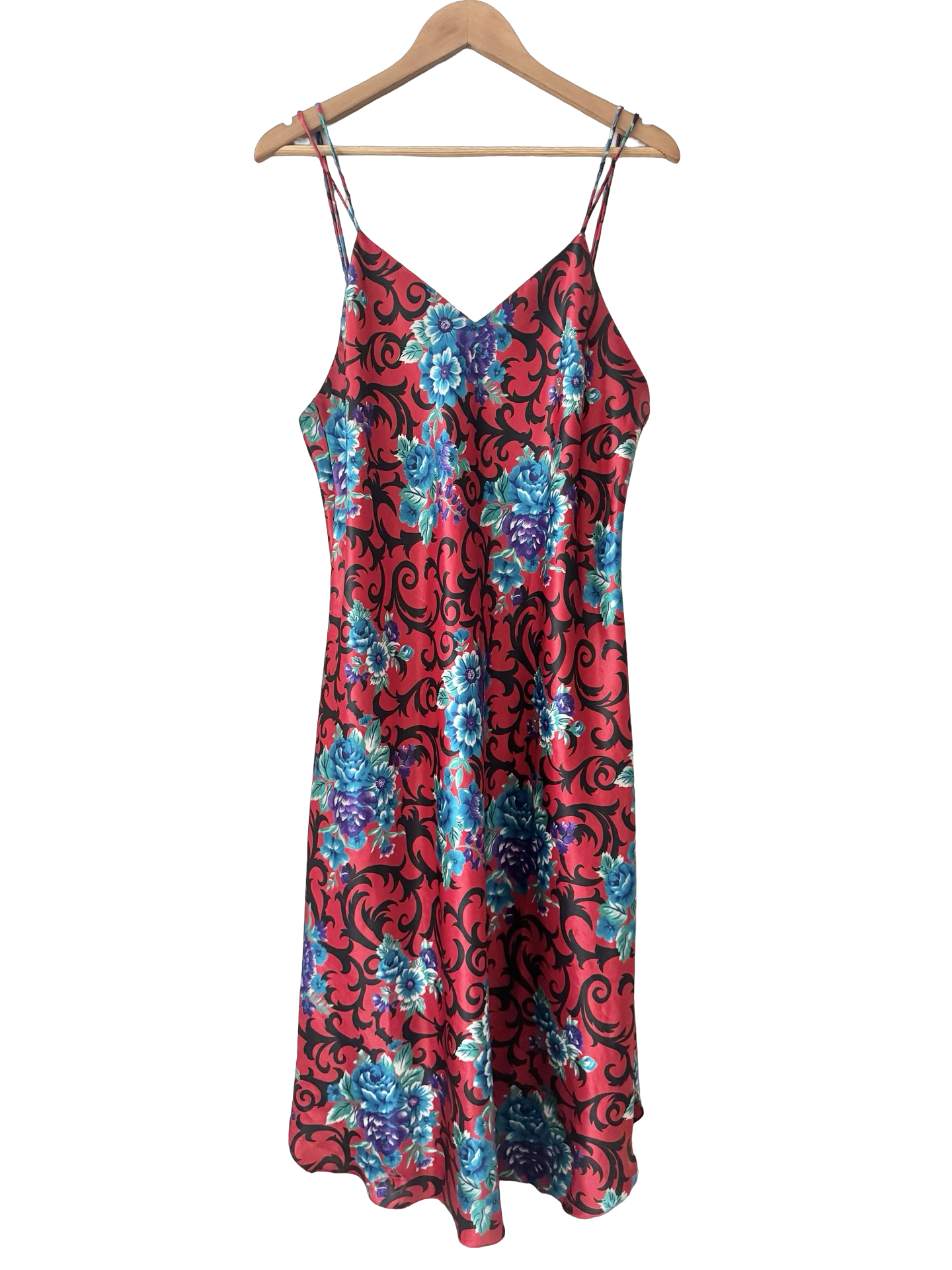 Vintage 90s Wild Floral Slip Dress (L)